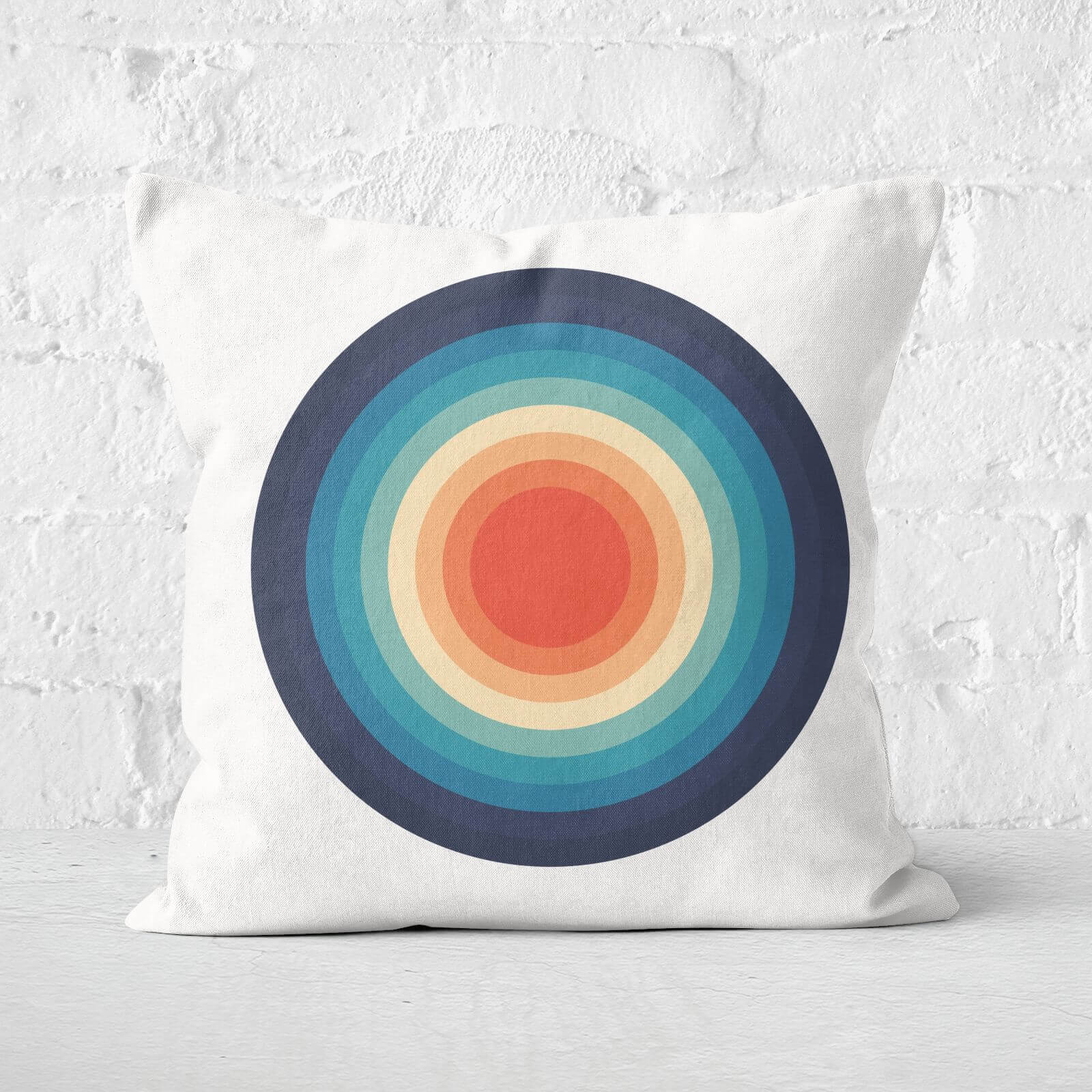 Circle Retro Pattern Square Cushion - 60x60cm - Soft Touch