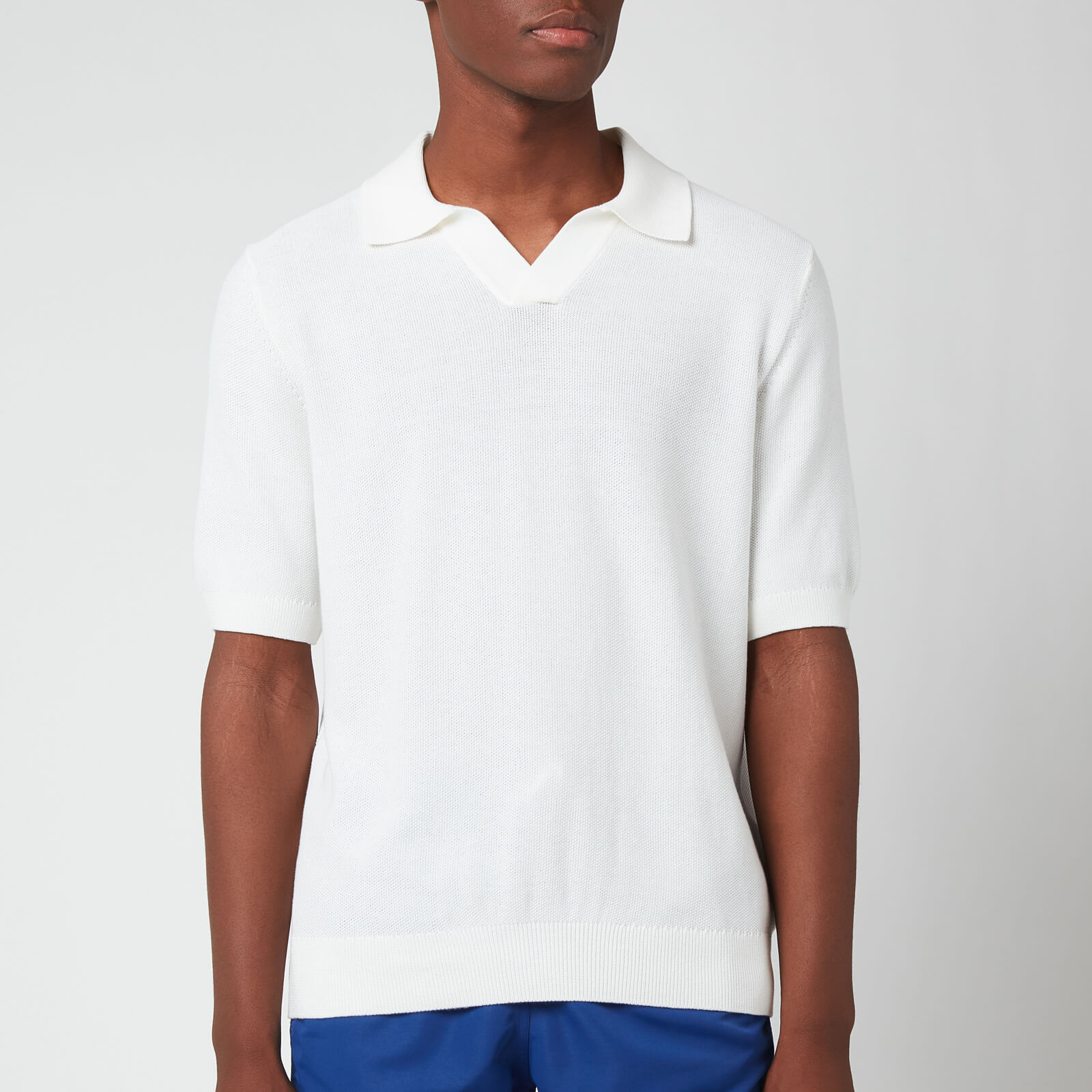 Frescobol Carioca Men's Rino Knit Polo Shirt - Off White - M