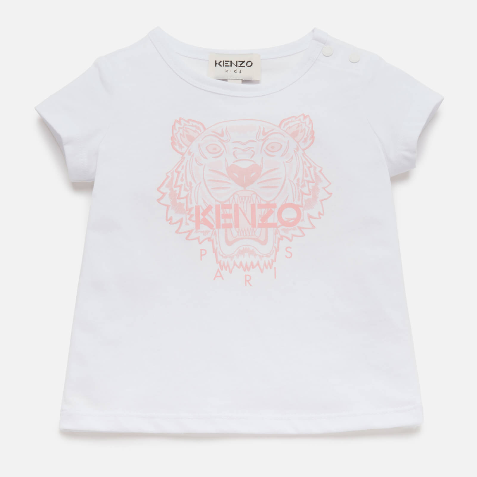 KENZO Toddlers' Tiger T-Shirt - Pink/Optic White - 6 - 9 Months