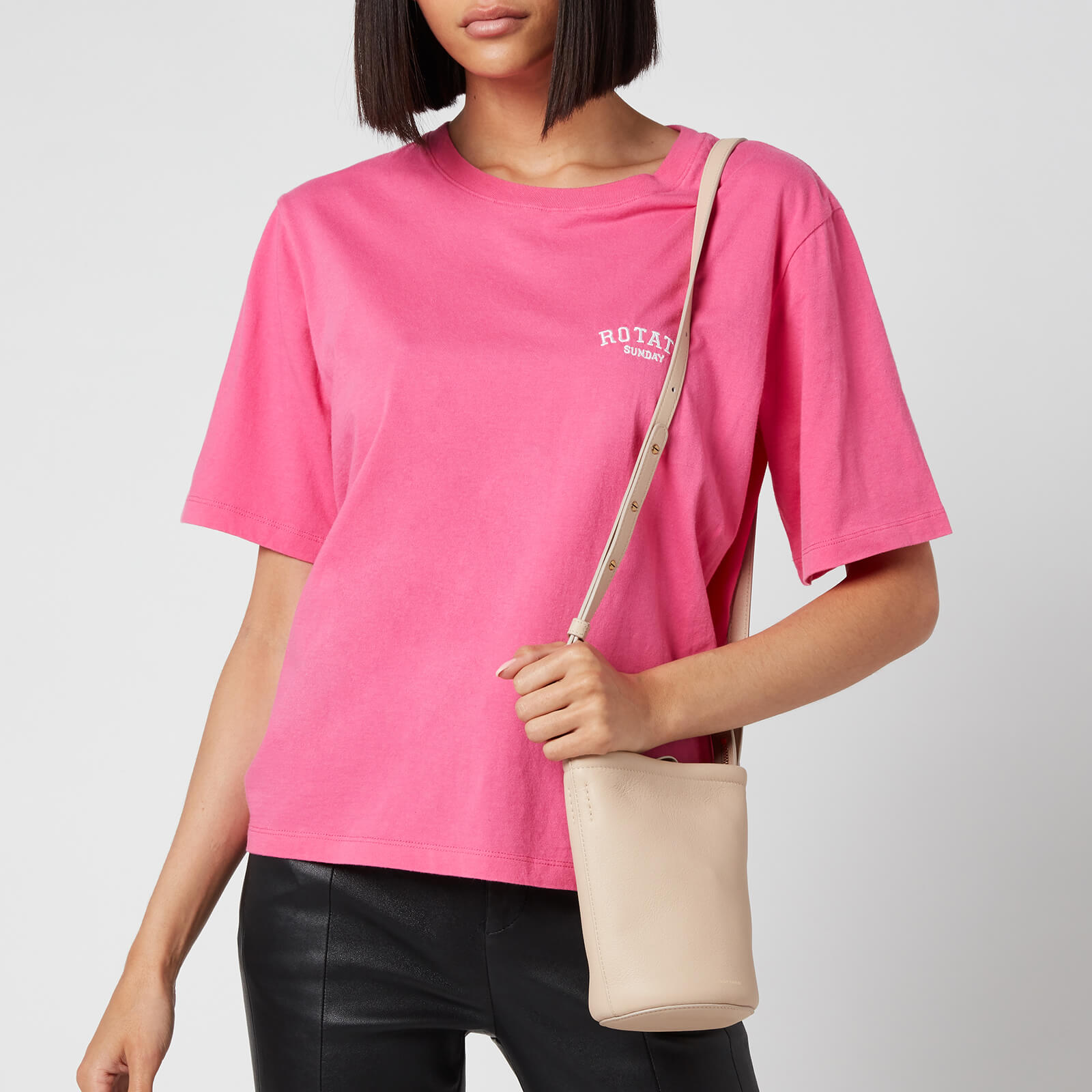 MANSUR GAVRIEL MINI BUCKET BAG WITH ZIP | Women's | OS | Beige