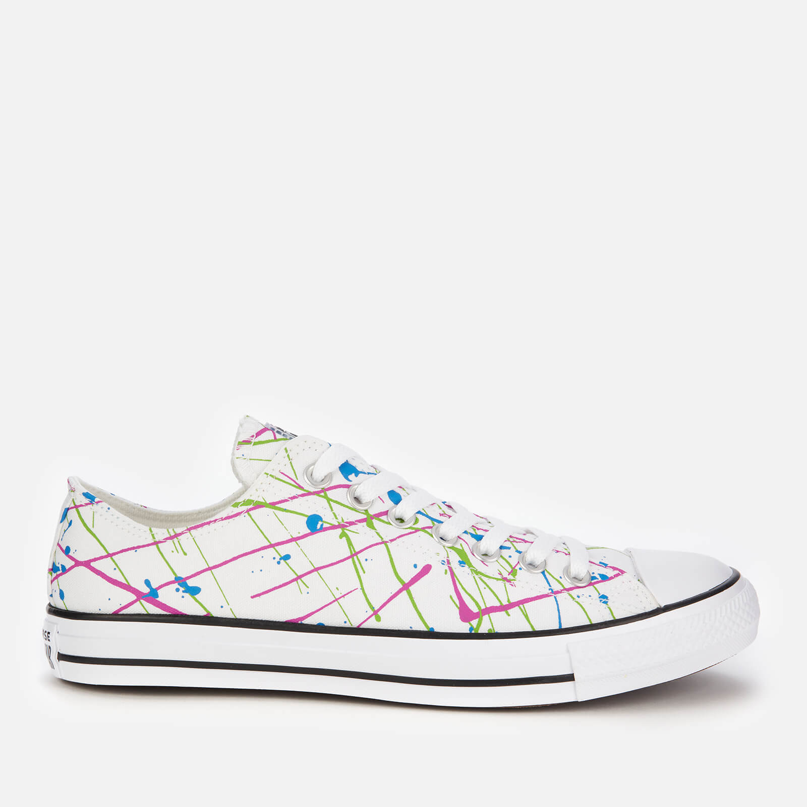 Converse Men's Chuck Taylor All Star Archive Paint Splatter Print Ox Trainers - White - UK 7