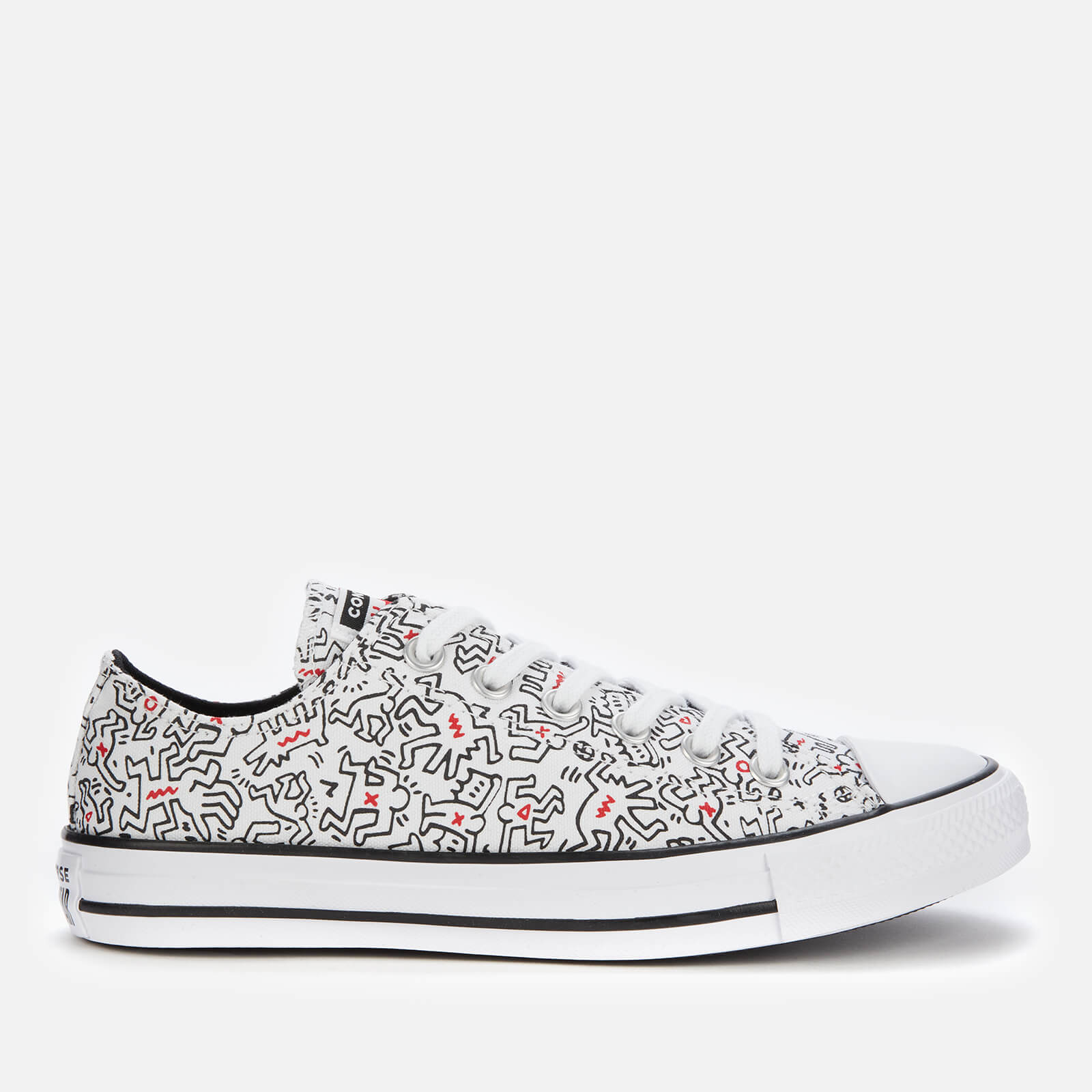 Converse Keith Haring Chuck Taylor All Star Ox Trainers - White/Black/Red - UK 7