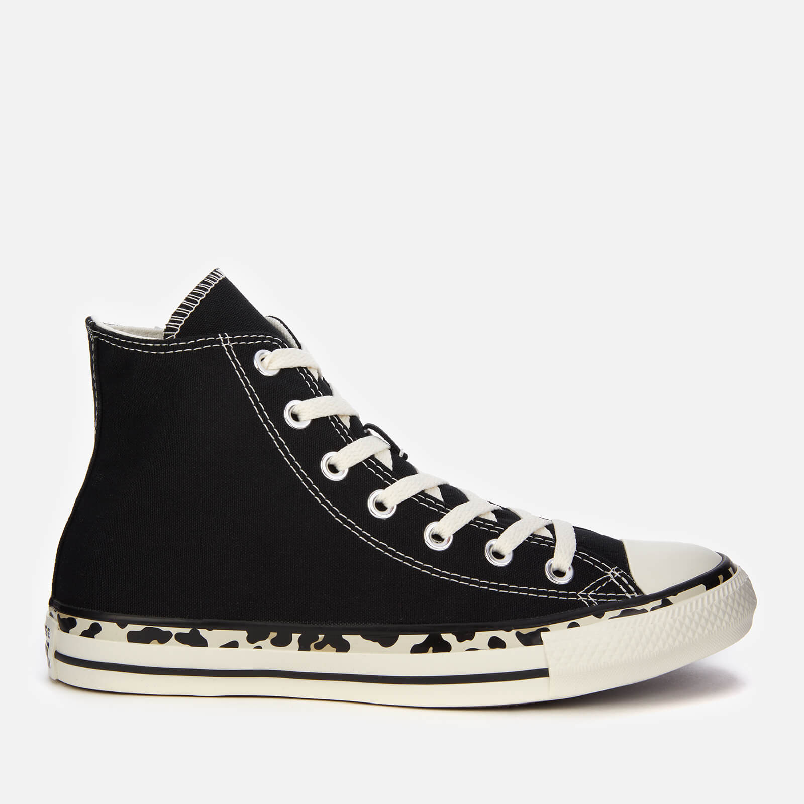 Converse Women's Chuck Taylor All Star Edged Archive Leopard Print Hi-Top Trainers - Black - UK 3