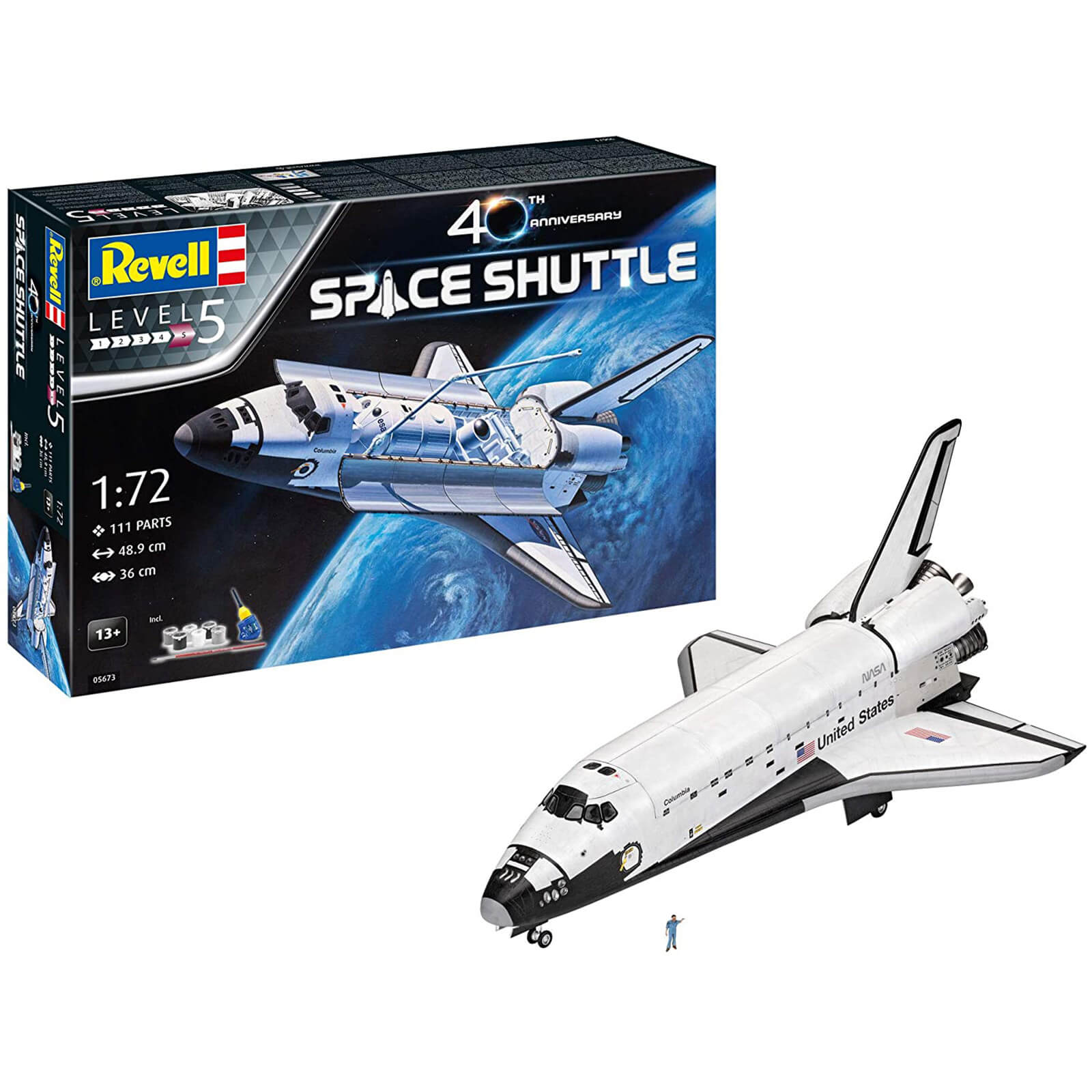 Revell Nasa Space Shuttle 40th Anniversary Gift Set 1:72 Scale