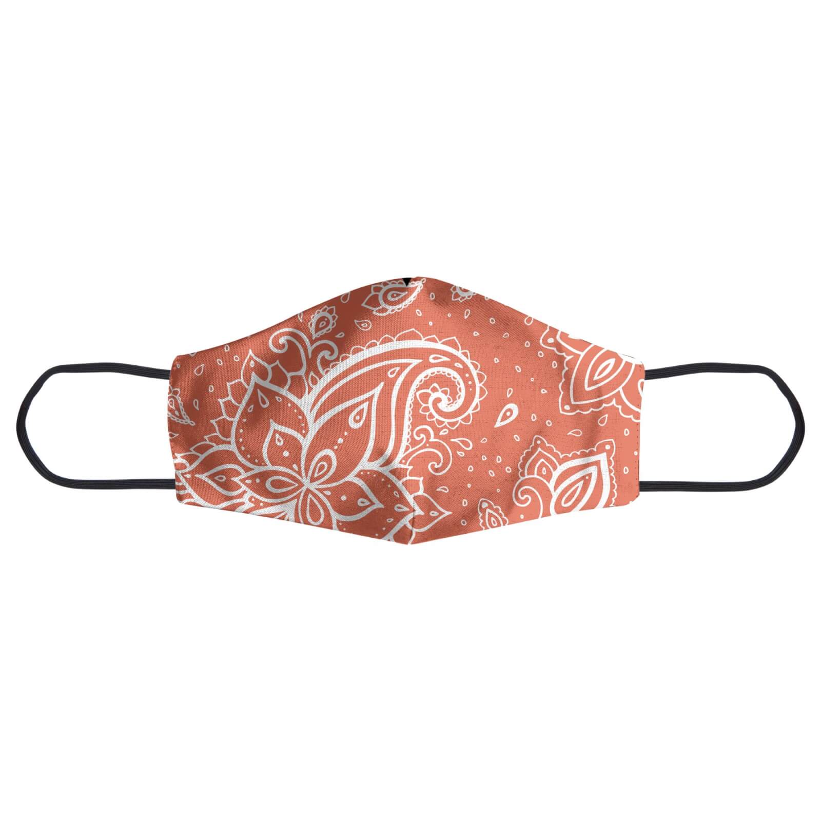Orange Paisley Face Mask - S