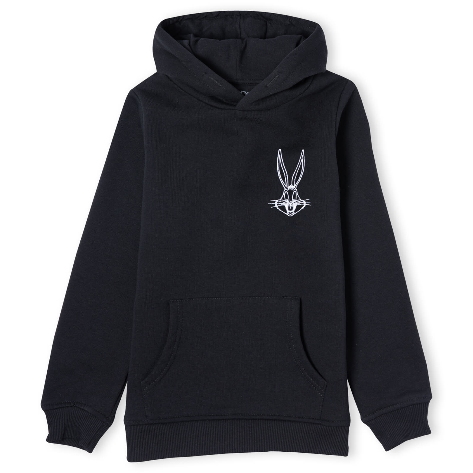 Looney Tunes Embroidered Bugs Bunny Kids' Hoodie - Black - 3-4 Years - Black