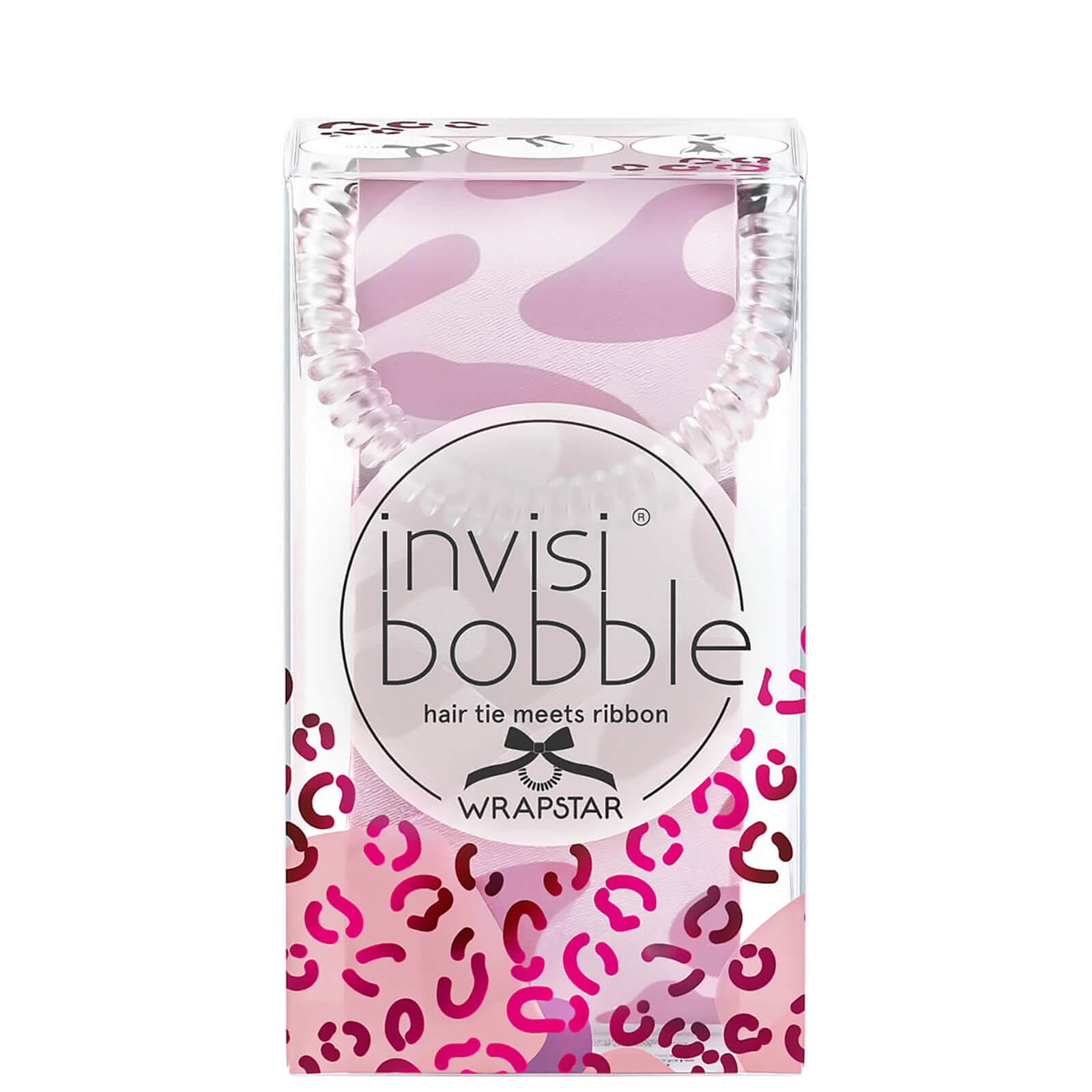 Photos - Hair Product Invisibobble Fashion Wrapstar - Pink Leopard Hair Bow IB-WS-USHP101 