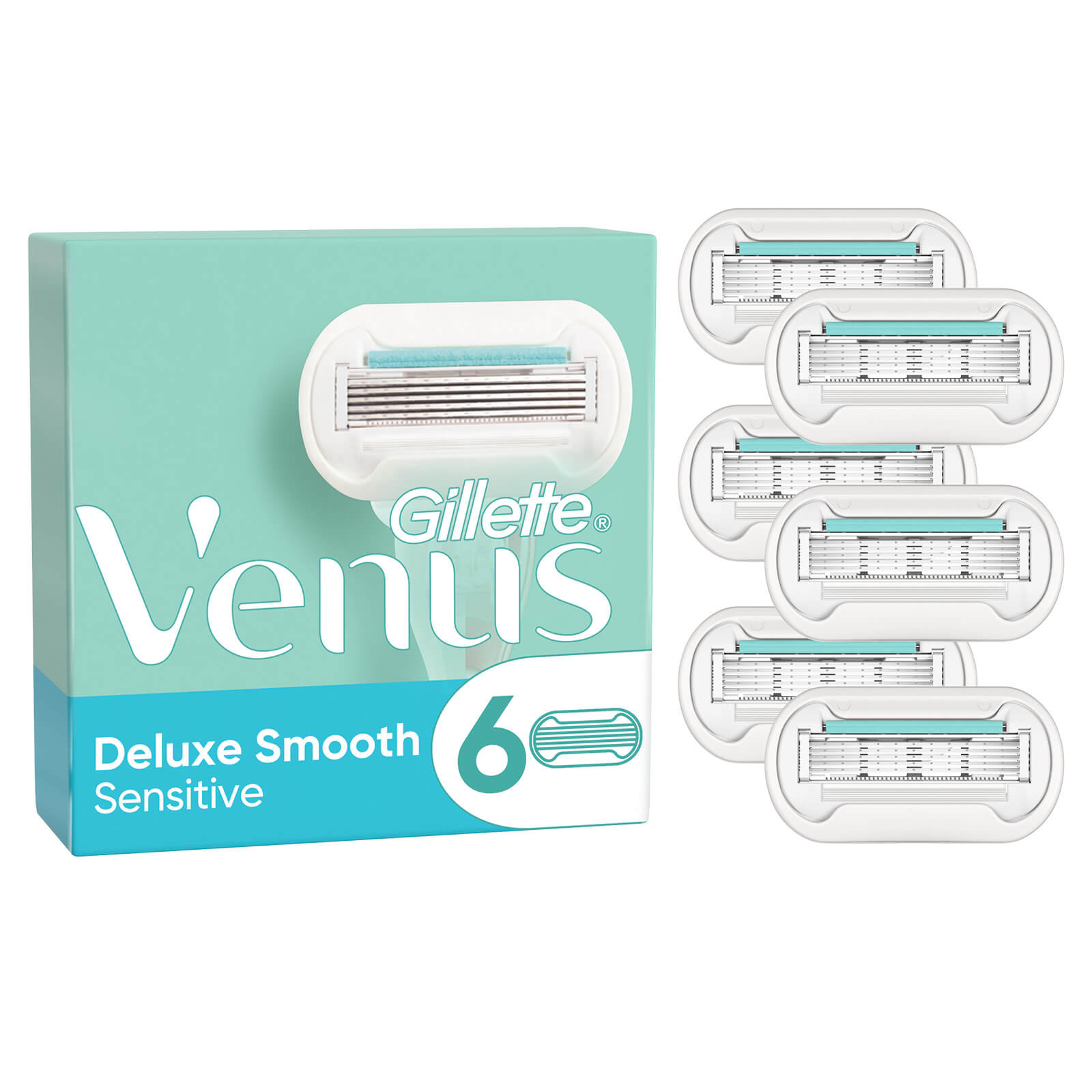 Venus Deluxe Smooth Sensitive Blades - 6 Pack