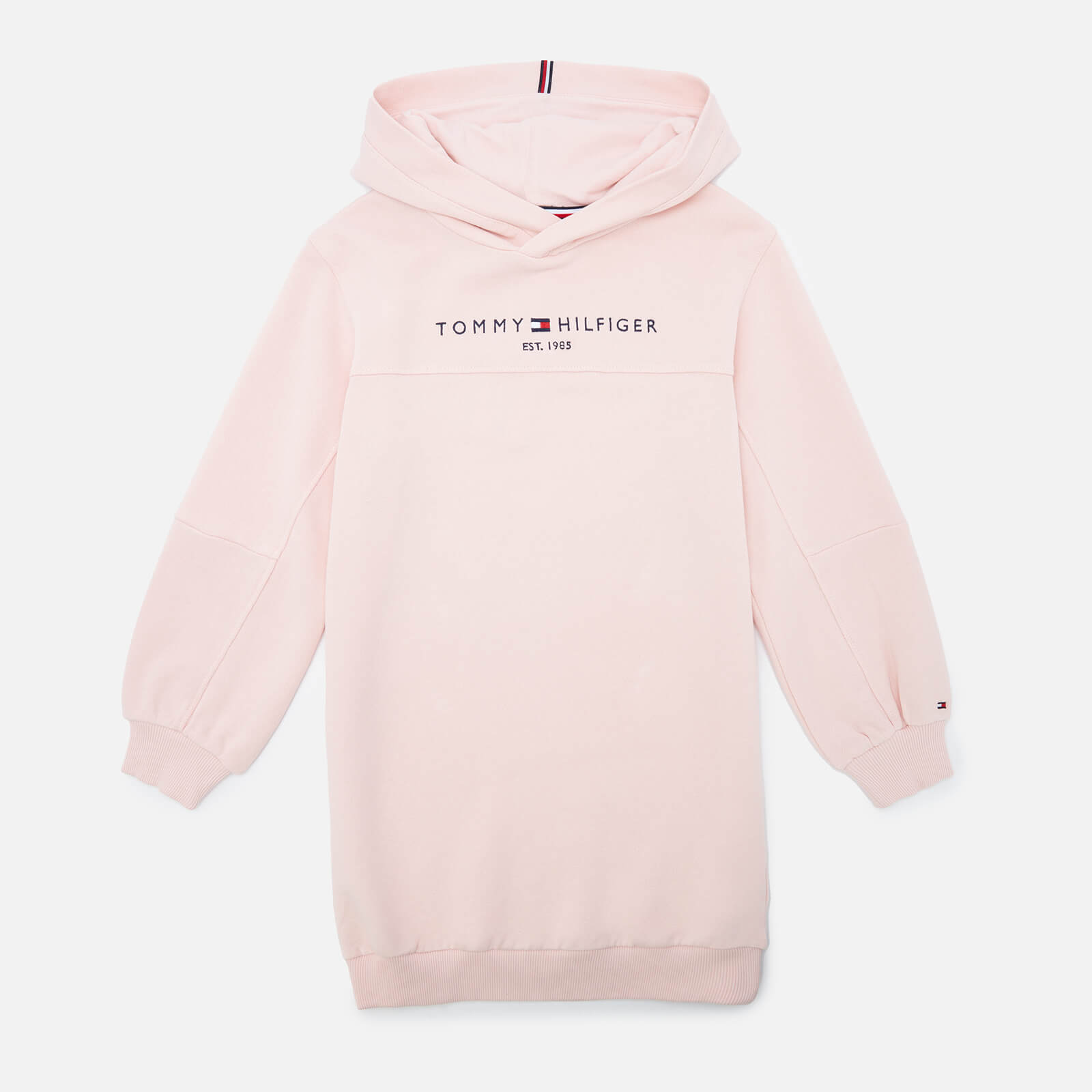 Tommy Hilfiger Girls' Essential Hoodie Dress Long Sleeve - Delicate Pink - 6 Years