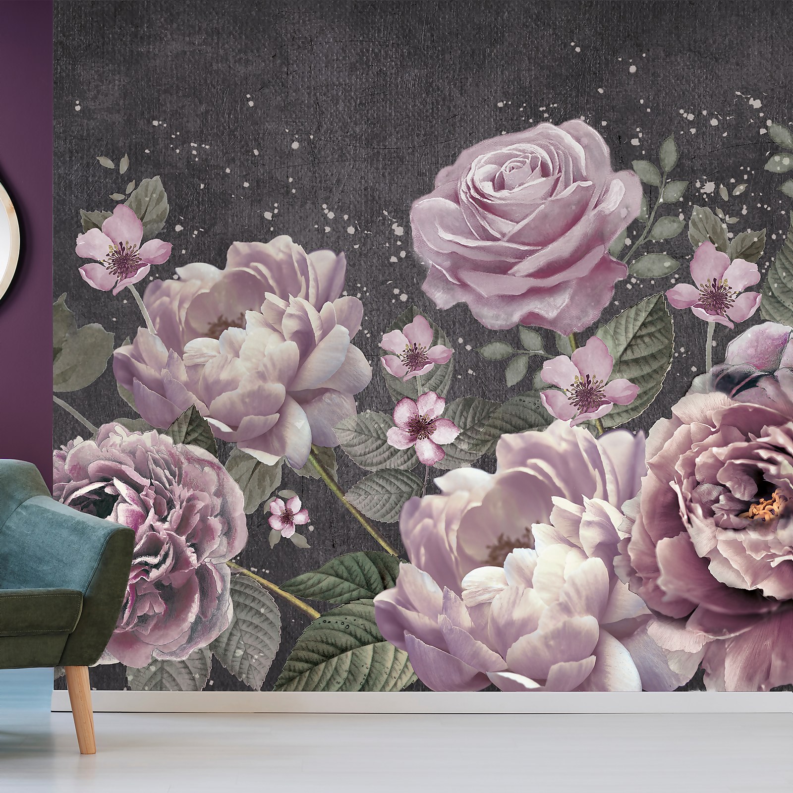 Photo of Moody Blooms Wall Mural