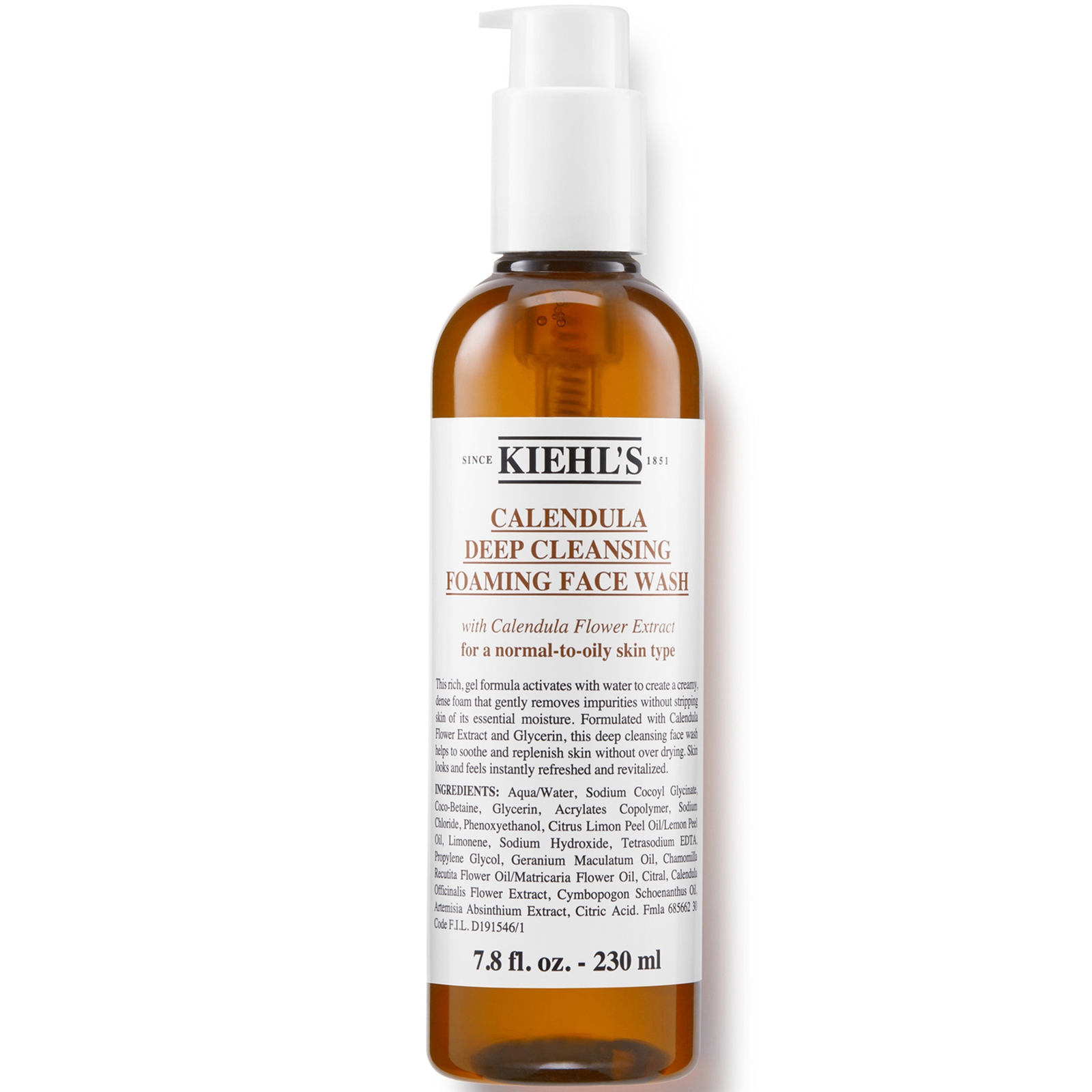 Kiehl's Calendula Deep Cleansing Foaming Face Wash (Various Sizes) - 230ml