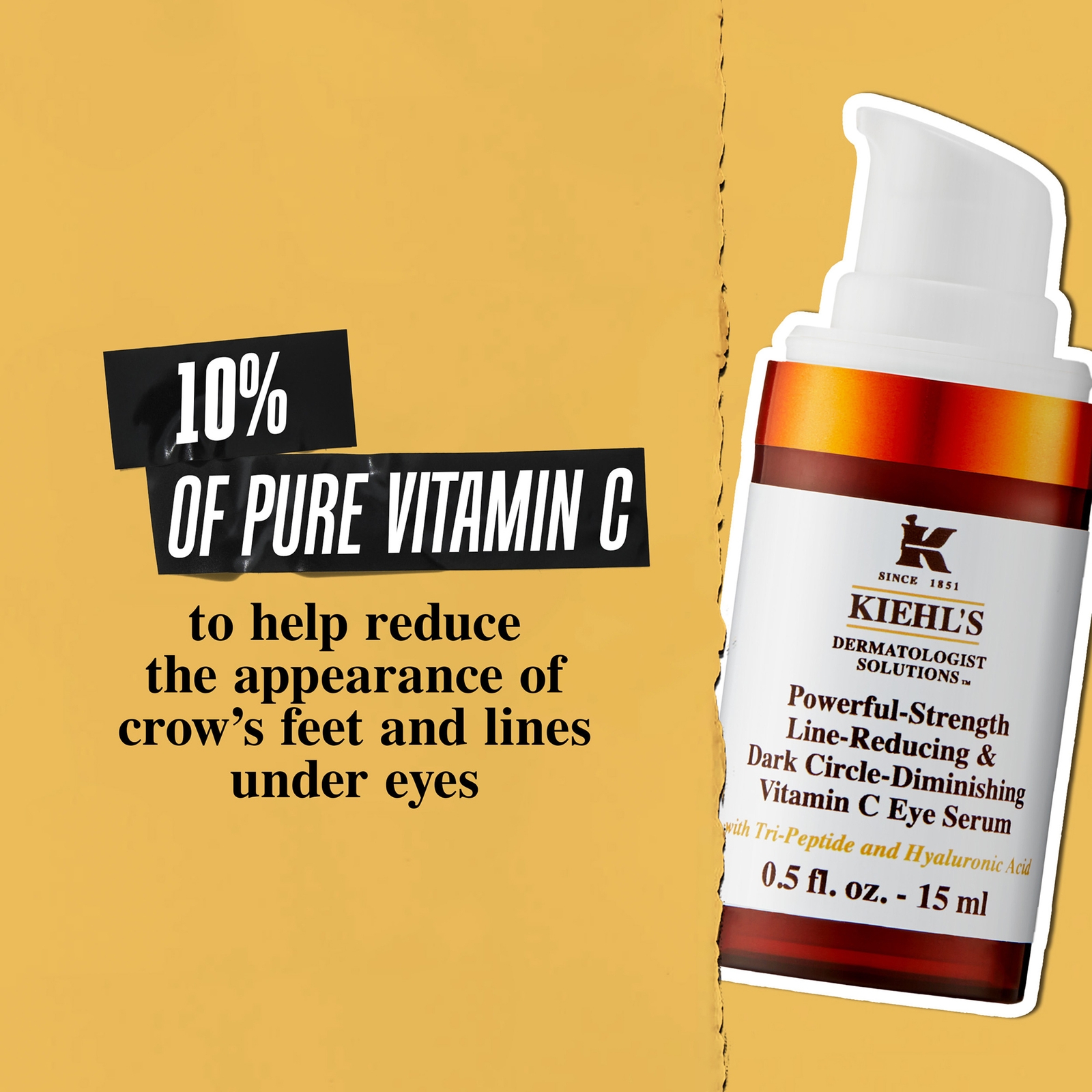 Thumbnail - Kiehl's Powerful-Strength Line-Reducing and Dark Circle-Diminishing Vitamin C Eye Serum 15ml