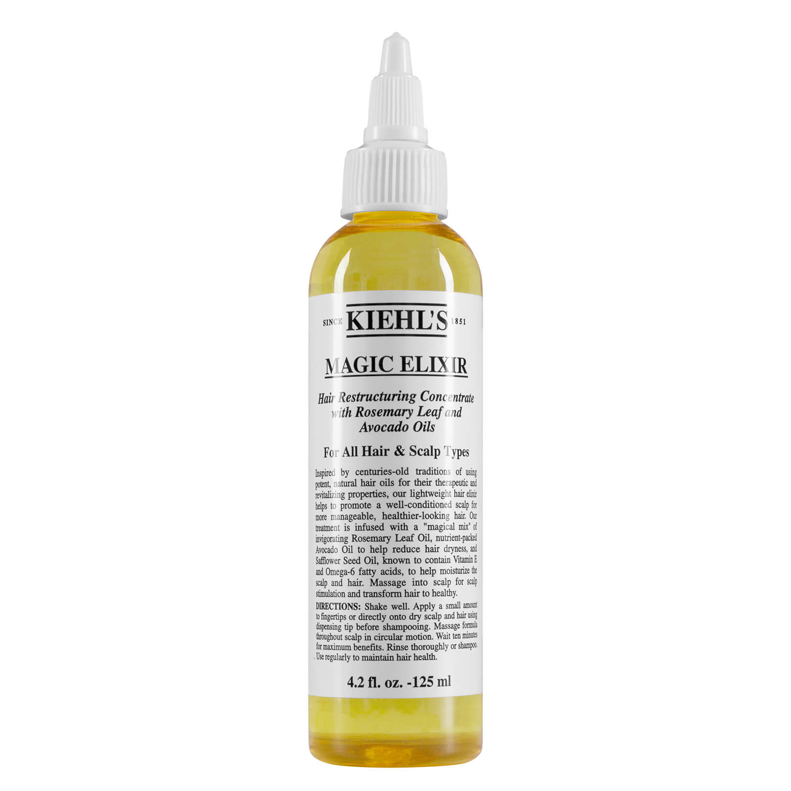 Kiehl's Magic Elixir Hair Restructuring Concentrate with Rosemary Leaf and Avocado 125ml