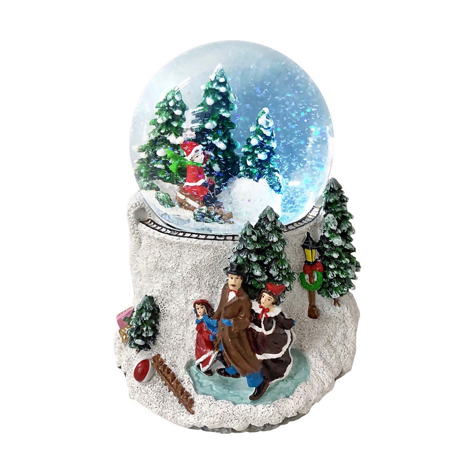 Photo of Light Up Musical Christmas Santa Snow Globe - 100mm -battery Operated-