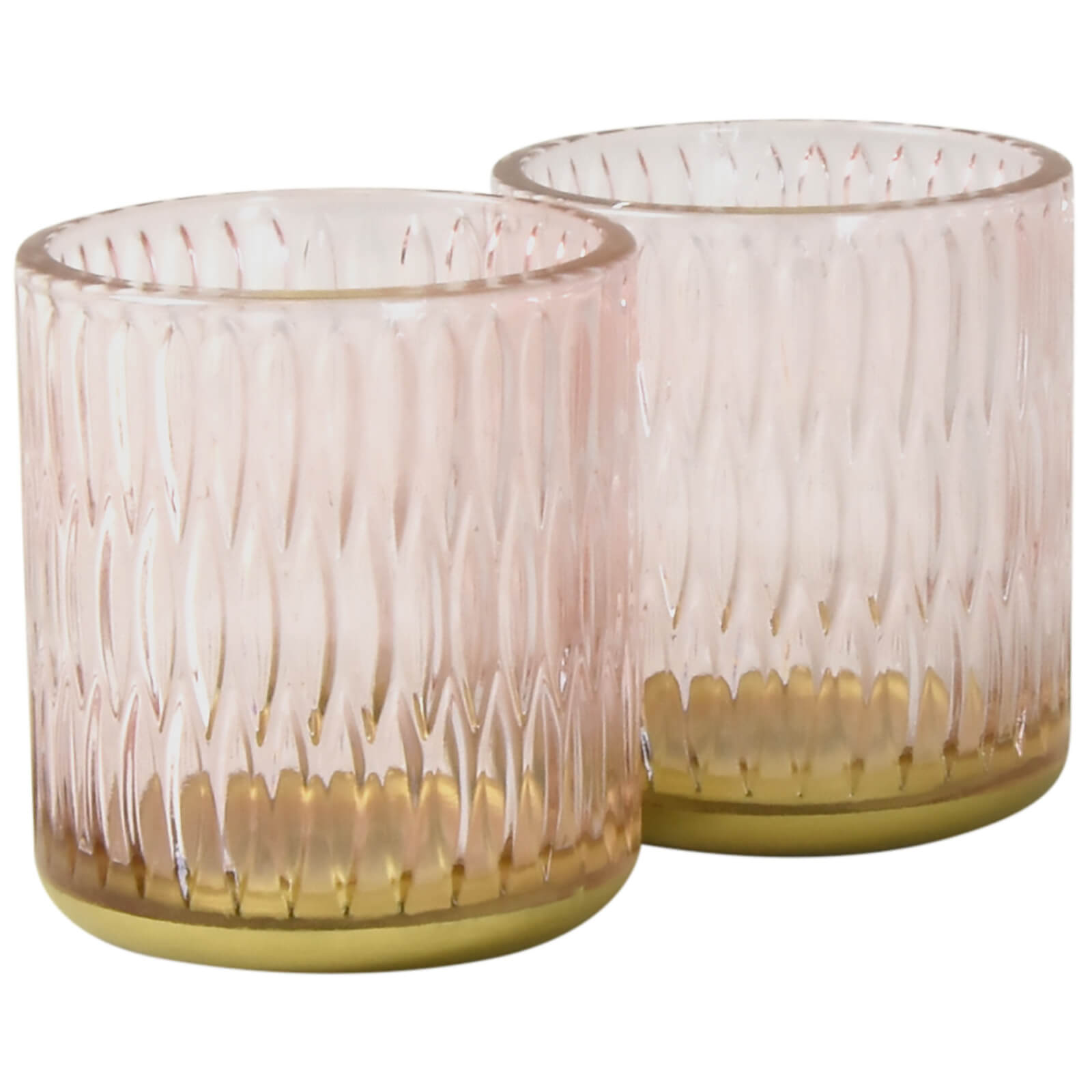 Photos - Other Souvenirs Candle Oval Glass  Holders - Set of 2 663019 