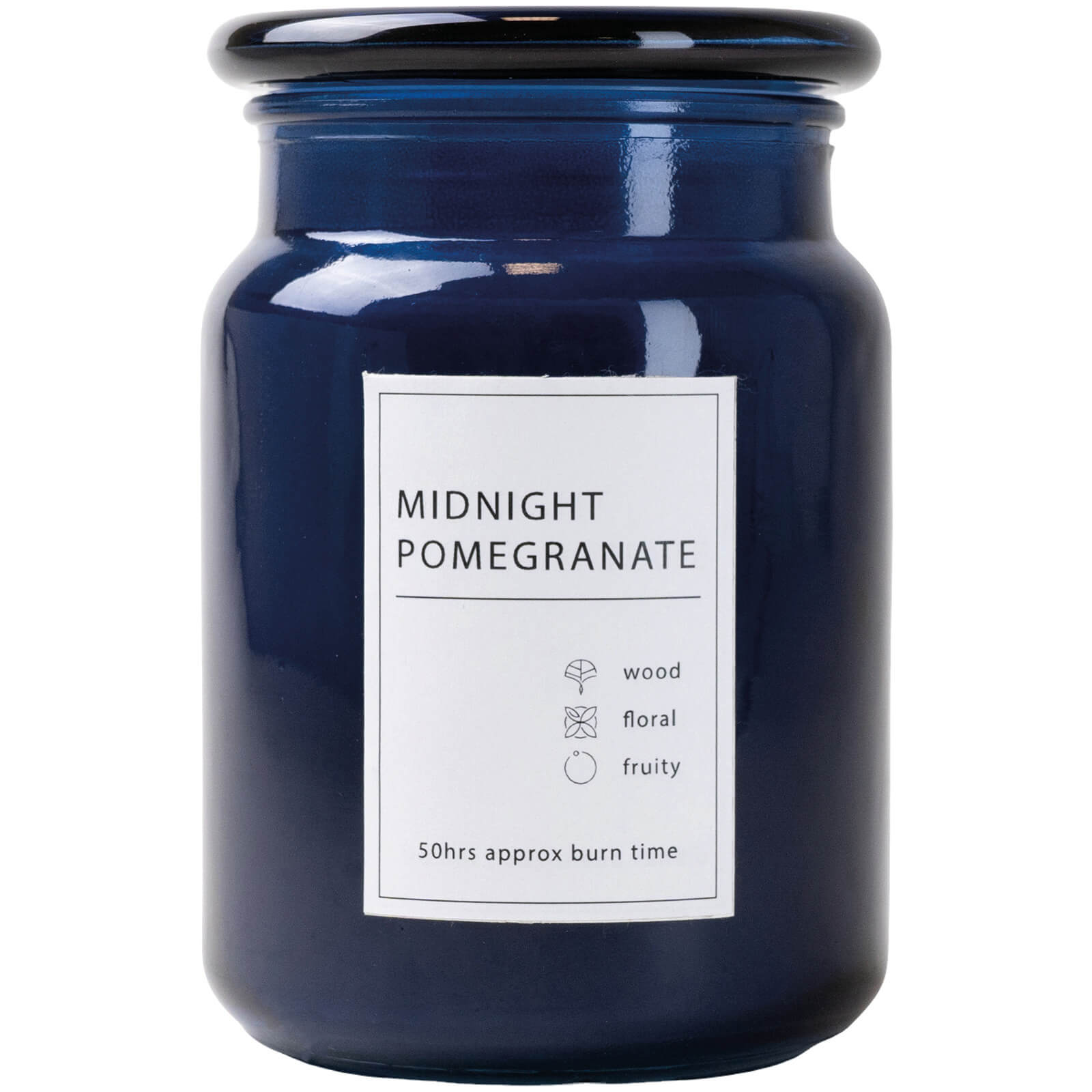 Click to view product details and reviews for Large Glass Wax Filled Candle Pot With Glass Lid Midnight Blue.