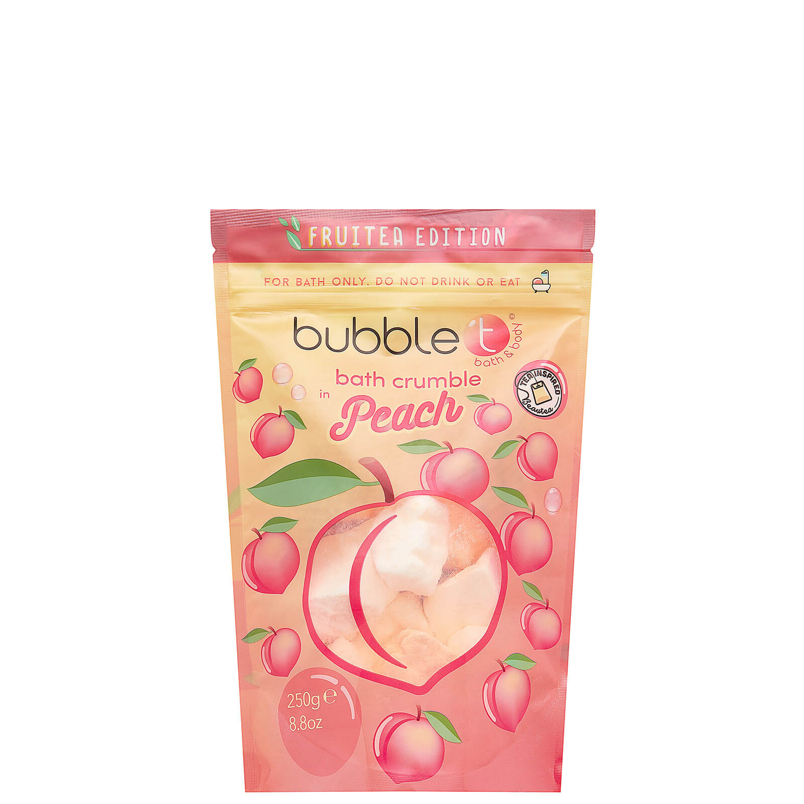 Bubble T Cosmetics Bath Crumble - Peach 250g