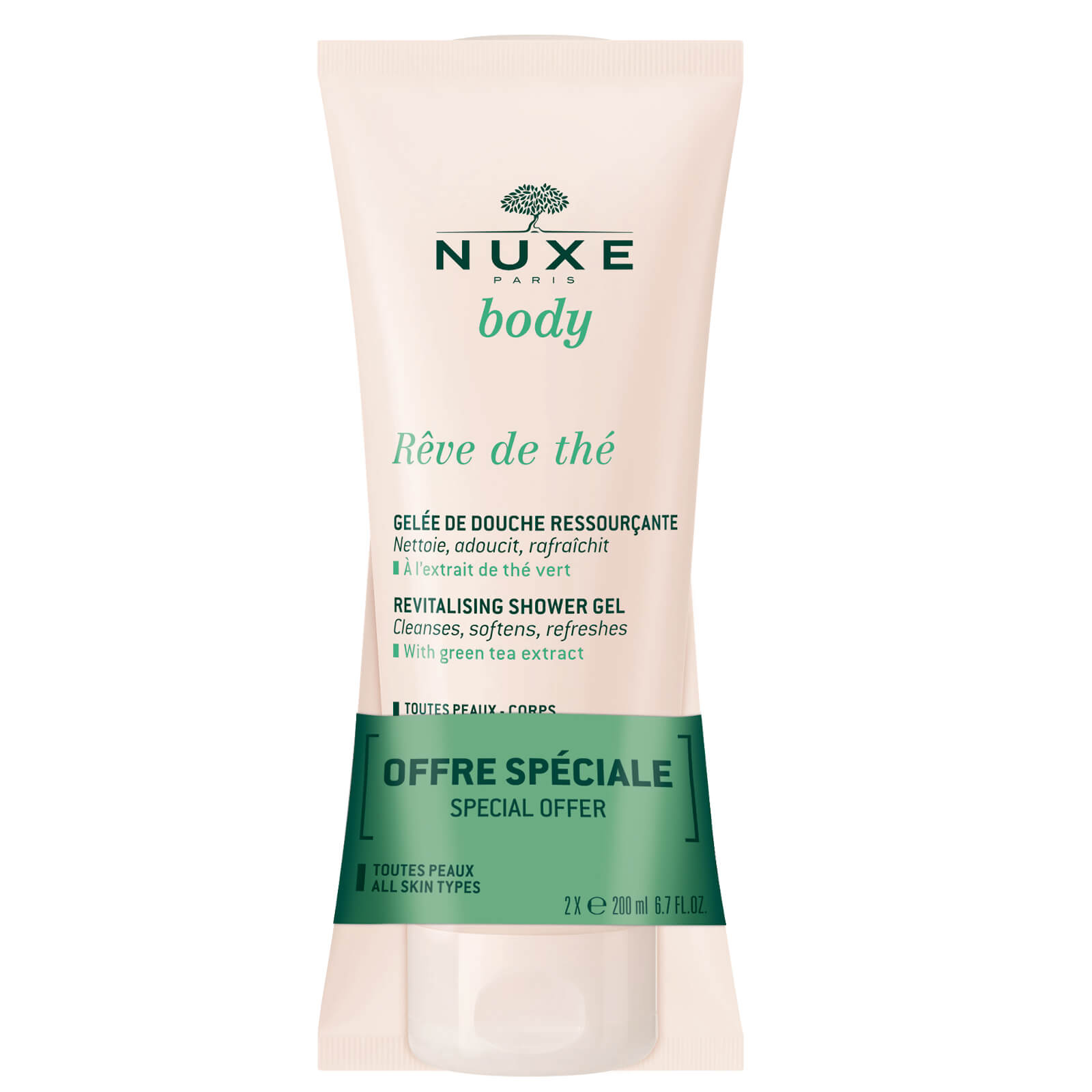 

NUXE Body Rêve de thé Revitalising Shower Jelly Duo 2 x 200ml