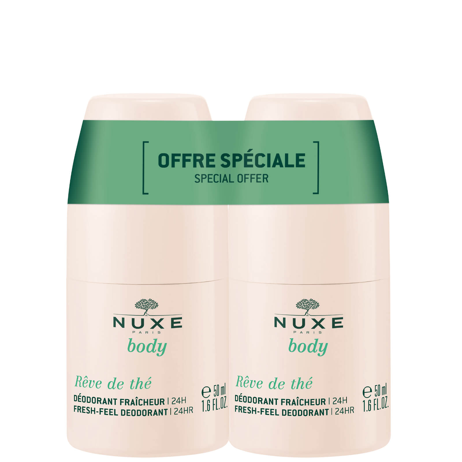 NUXE Body Rêve de thé Fresh-Feel Duo deodorante 24hr 2 x 50ml