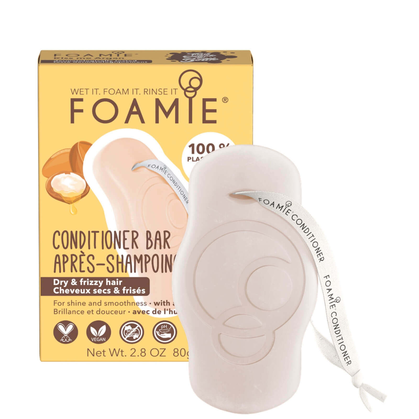 

FOAMIE Conditioner Bar - Argan Oil for Dry and Frizzy Hair