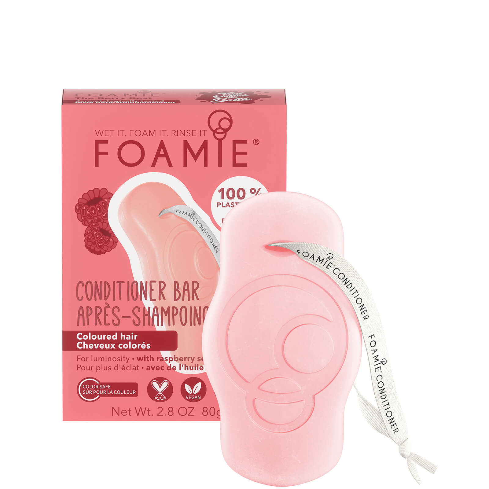 FOAMIE Conditioner Bar - Raspberry for Coloured Hair