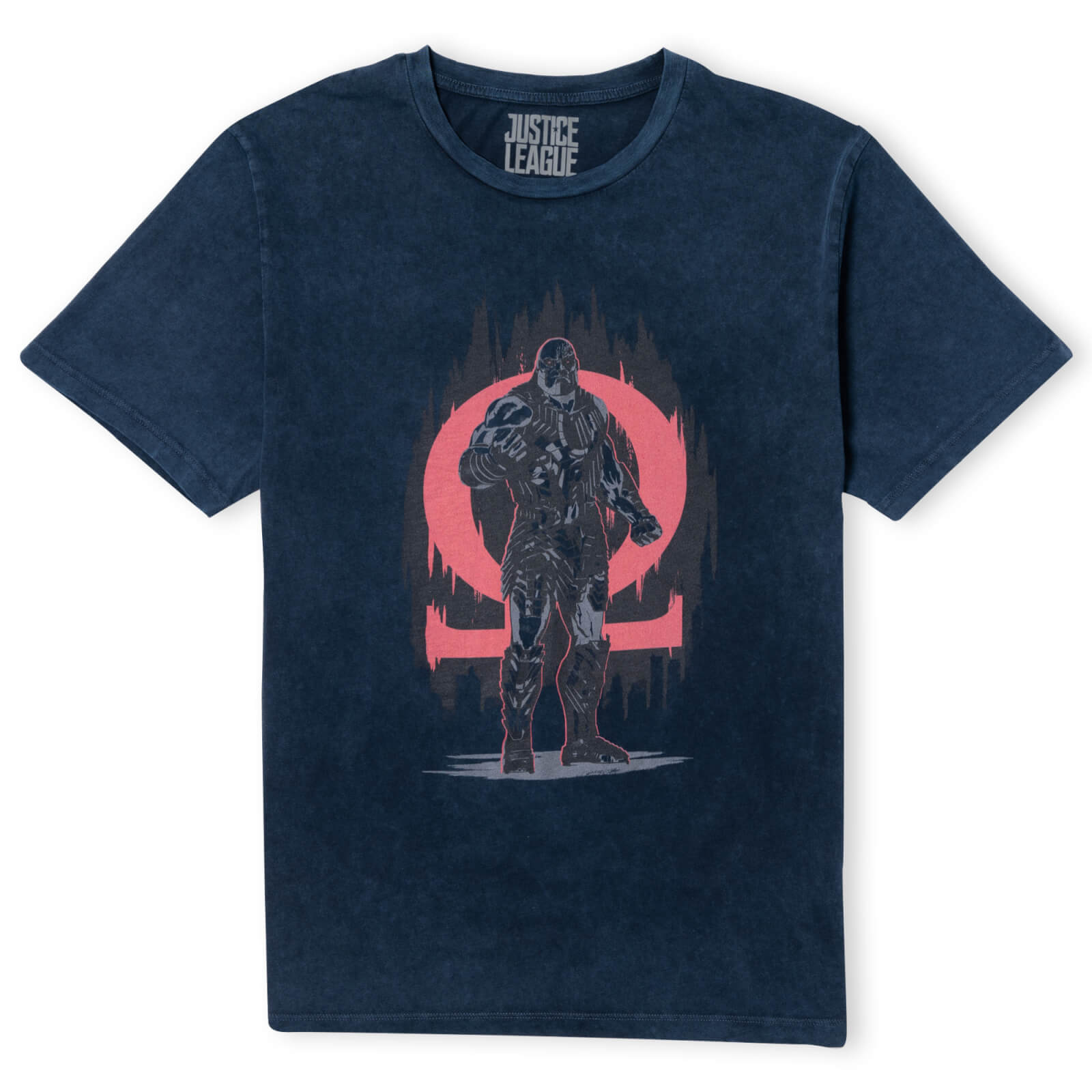 Justice League Darkseid Unisex T-Shirt - Navy Acid Wash - S - Navy Acid Wash