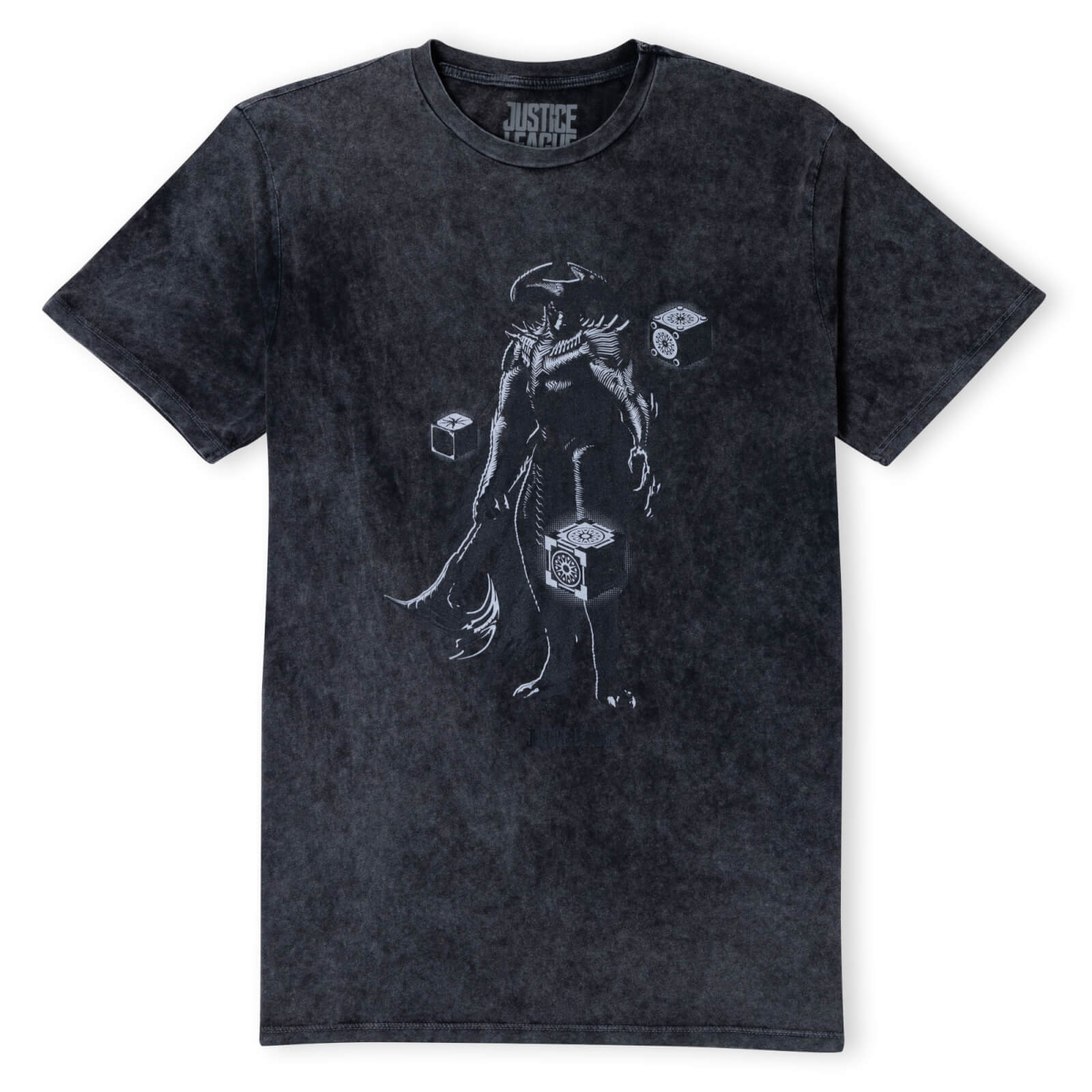 Justice League Steppenwolf Unisex T-Shirt - Black Acid Wash - S - Black Acid Wash