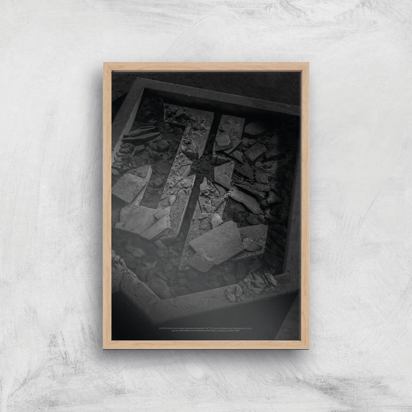 

Justice League Logo Poster Giclee Art Print - A3 - Wooden Frame