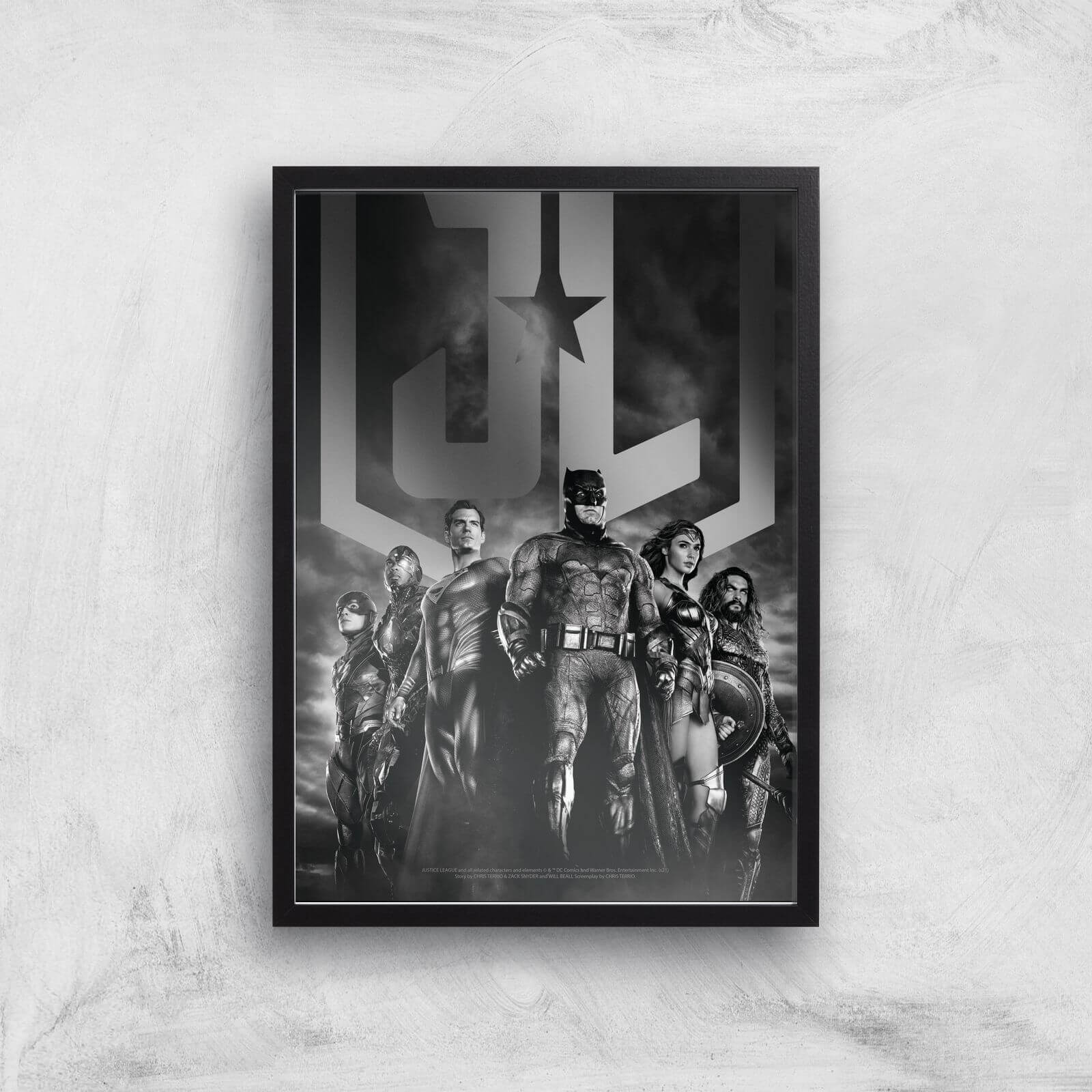 

Justice League Team Poster Giclee Art Print - A3 - Black Frame