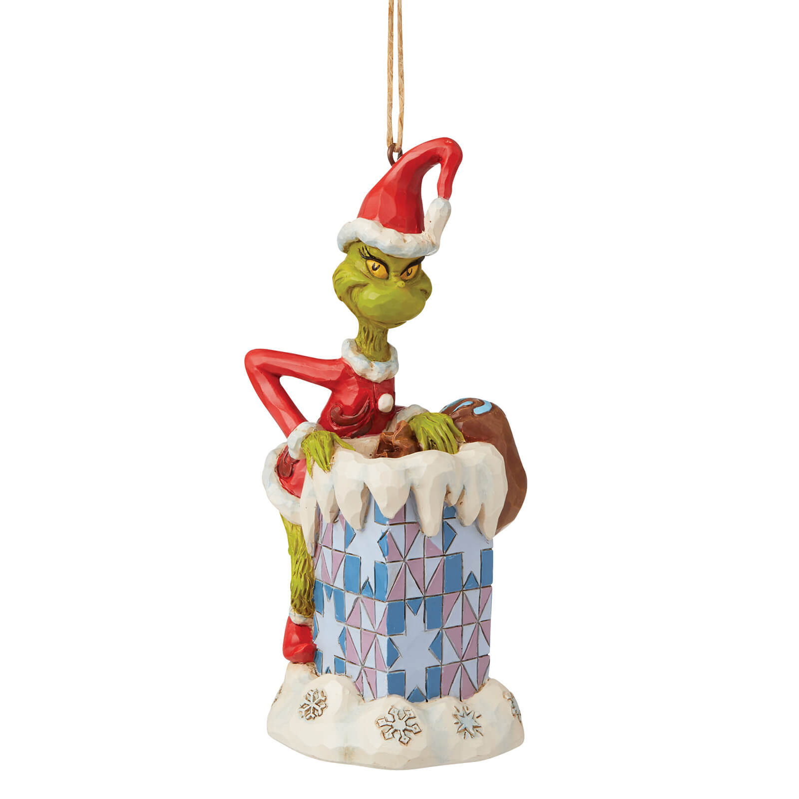 The Grinch By Jim Shore Grinch Climbing In Chimney Hanging Ornament
