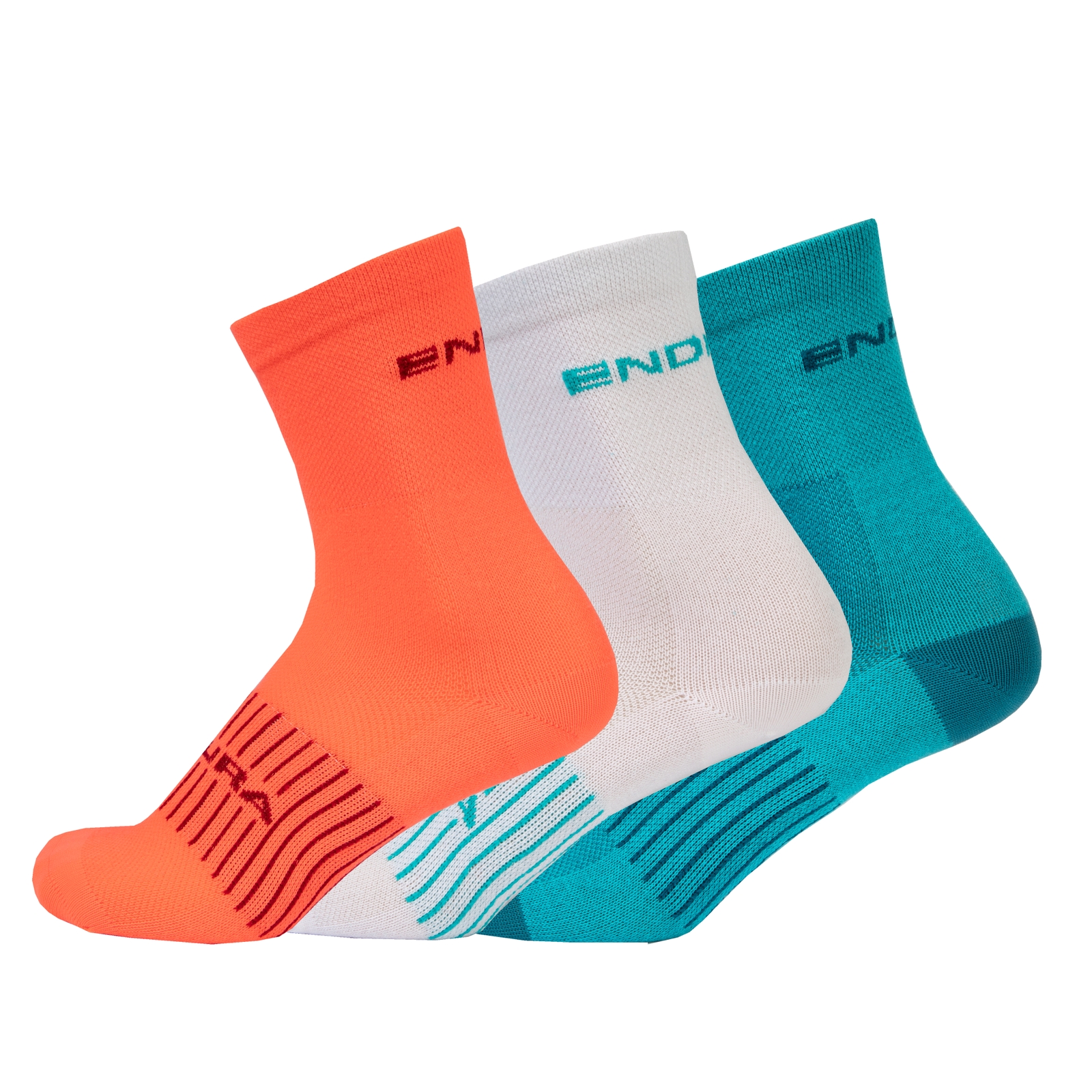 Endura Women's Coolmax® Race Sock (Triple Pack) - Pacific Blue
