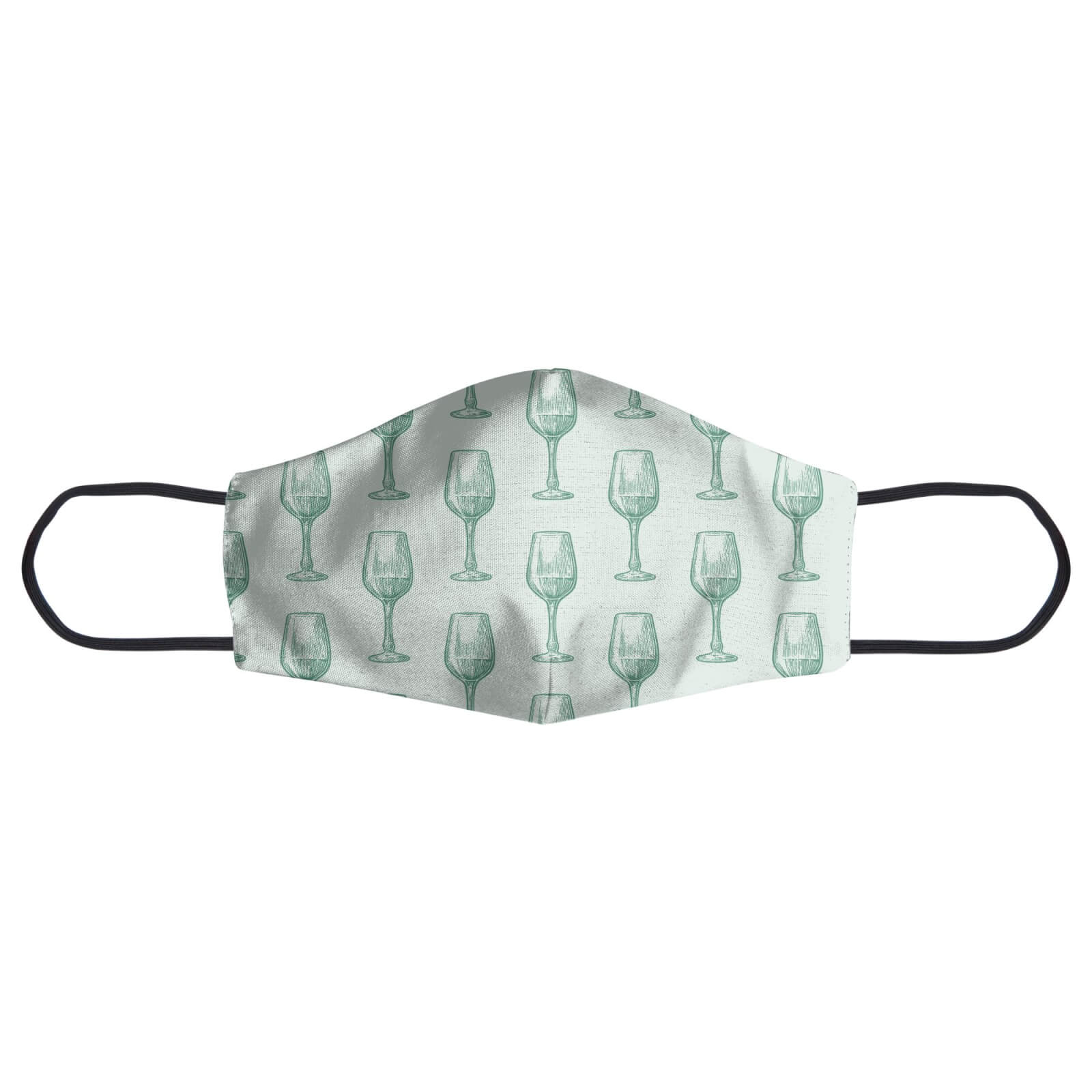 Wine Glass Pattern Face Mask - L