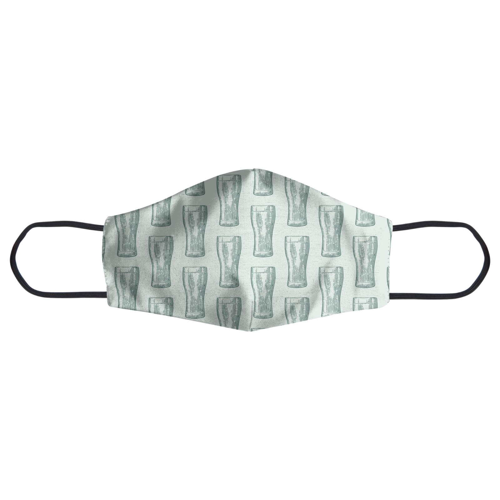 Beer Glass Pattern Face Mask - M