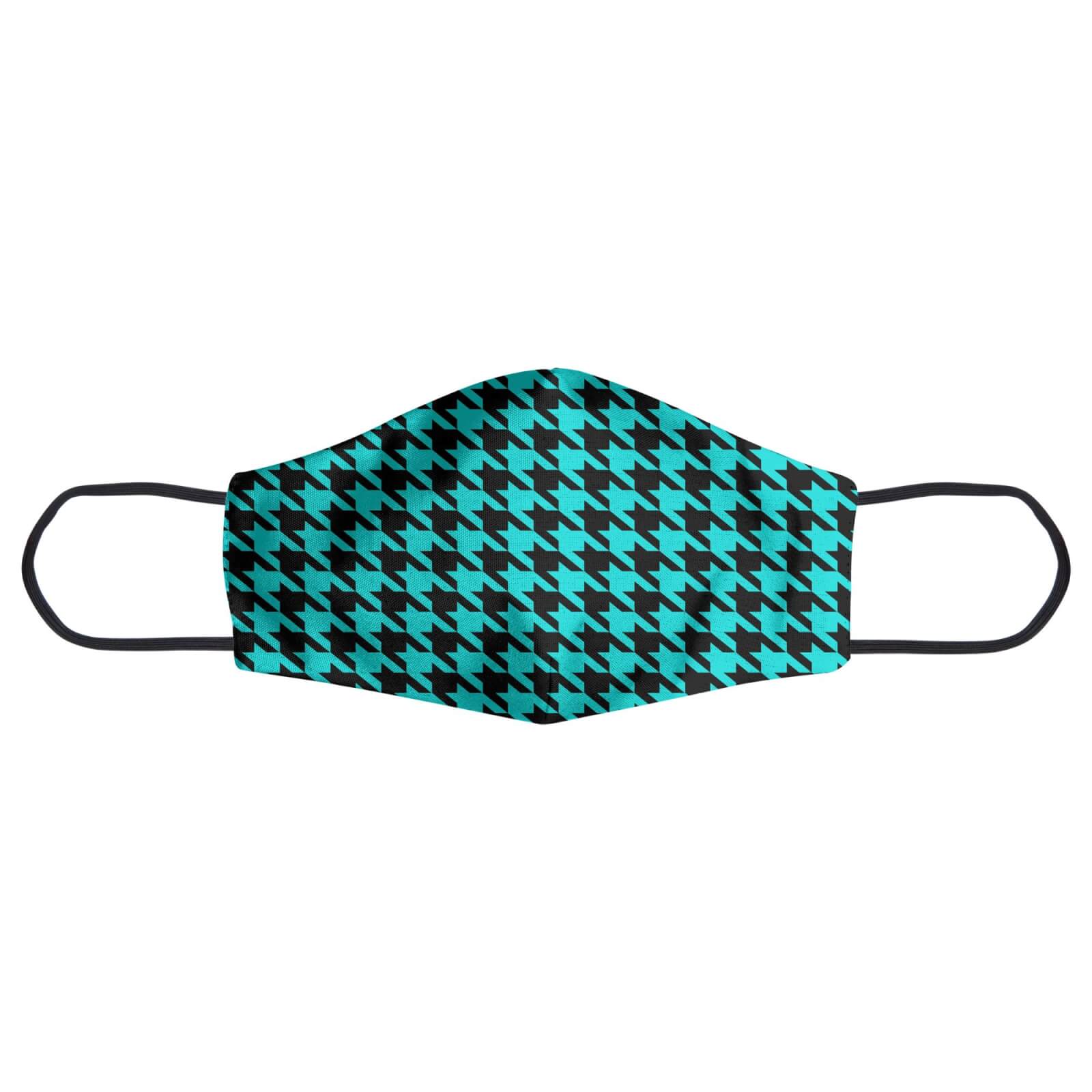 Turquoise Dogtooth Face Mask - M