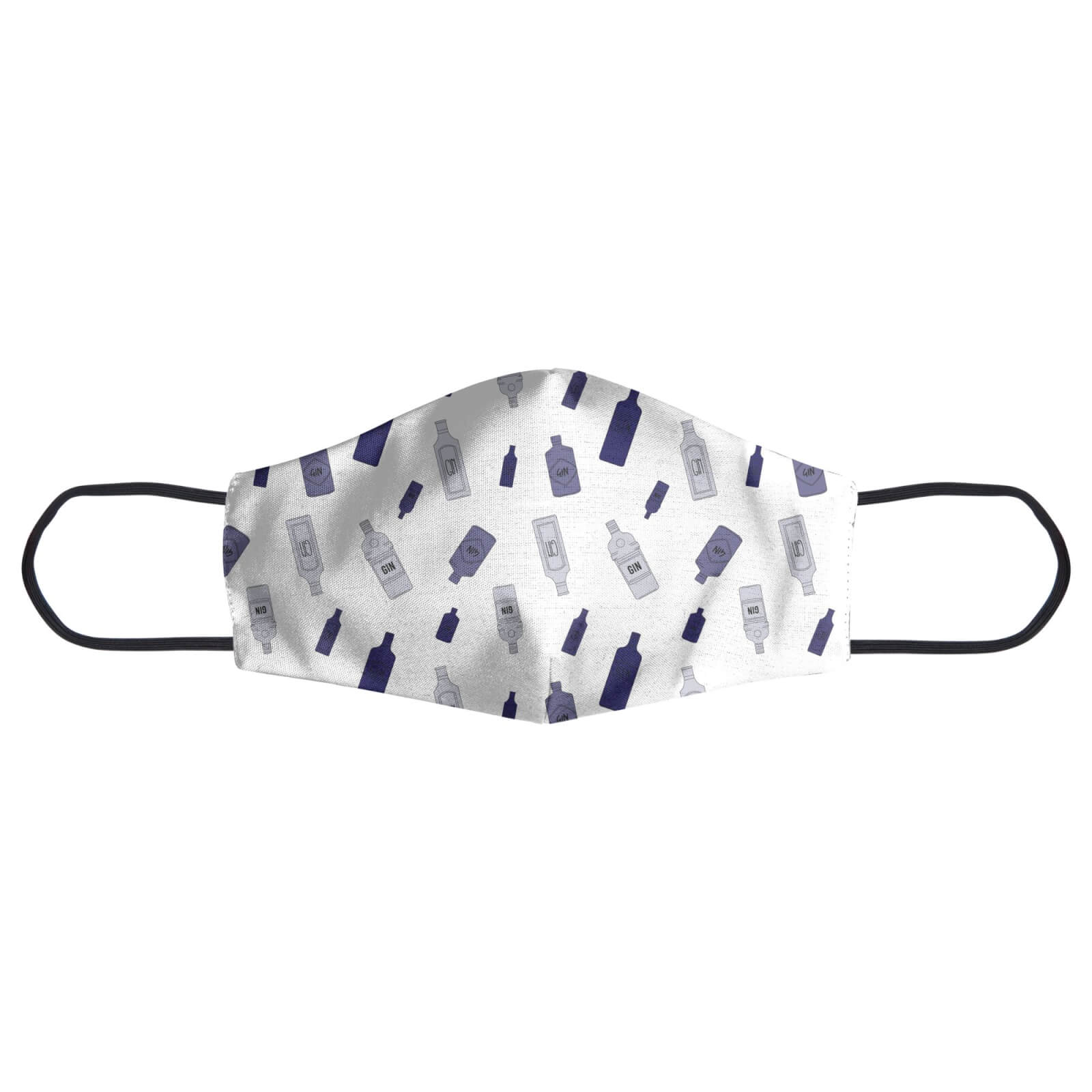 Gin Bottles Blue Face Mask - S