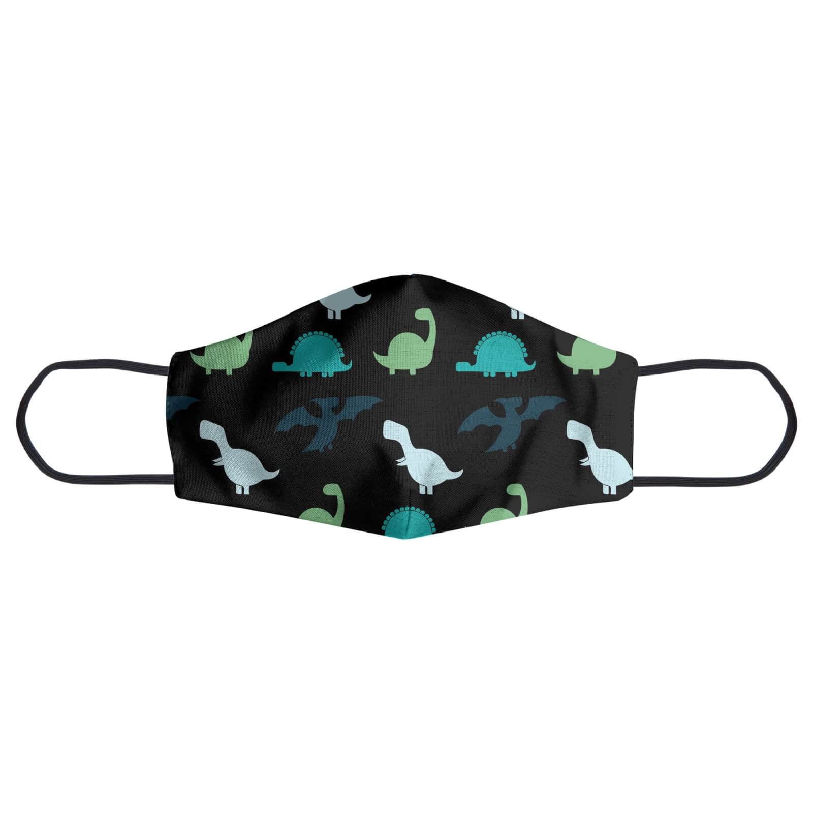 Dino Silhouette Pattern Face Mask - S
