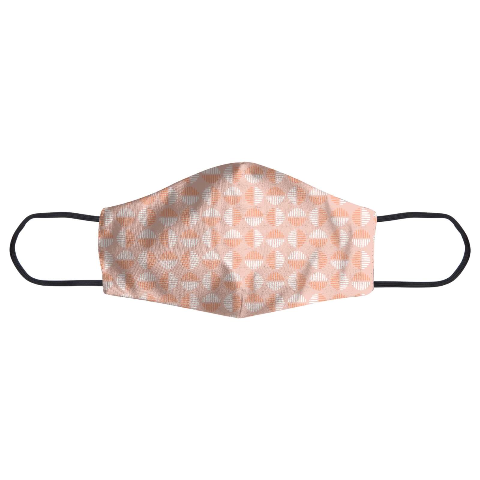 Retro Pink Circles Face Mask - S