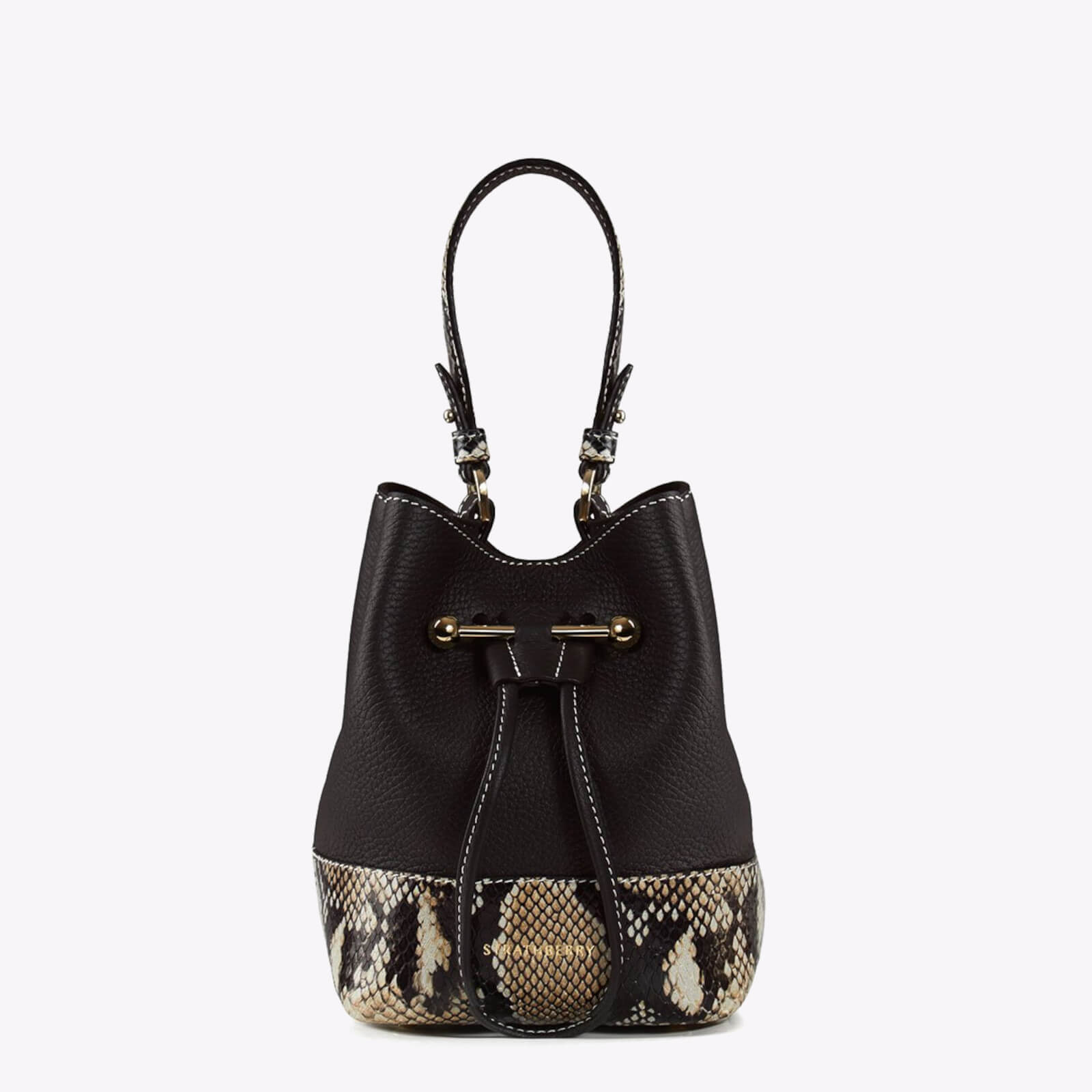 Strathberry Women's Lana Osette Bucket Bag - Black/Desert