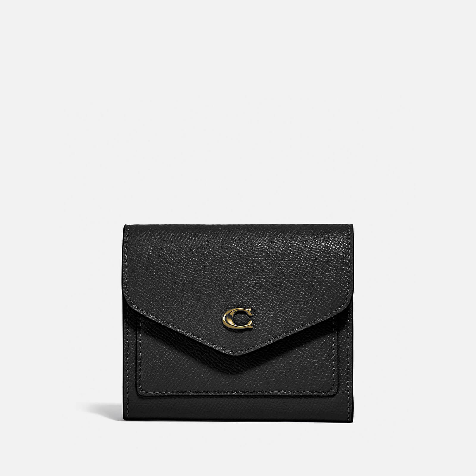 Image of Coach Crossgrain Leather Small Wallet - Black