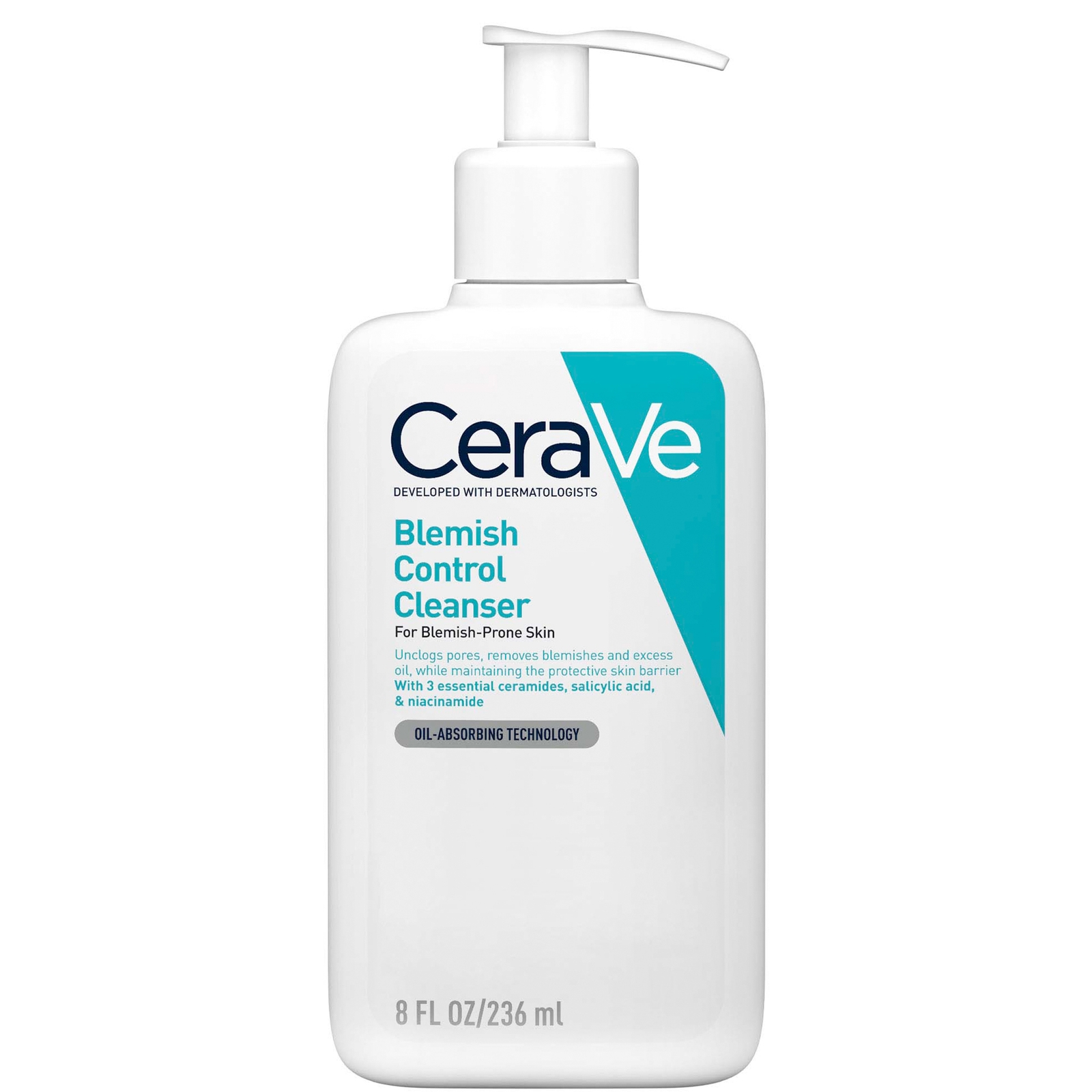 Image of CeraVe Blemish Control Detergente viso con acido salicilico al 2% e niacinamide per pelli con imperfezioni 236ml