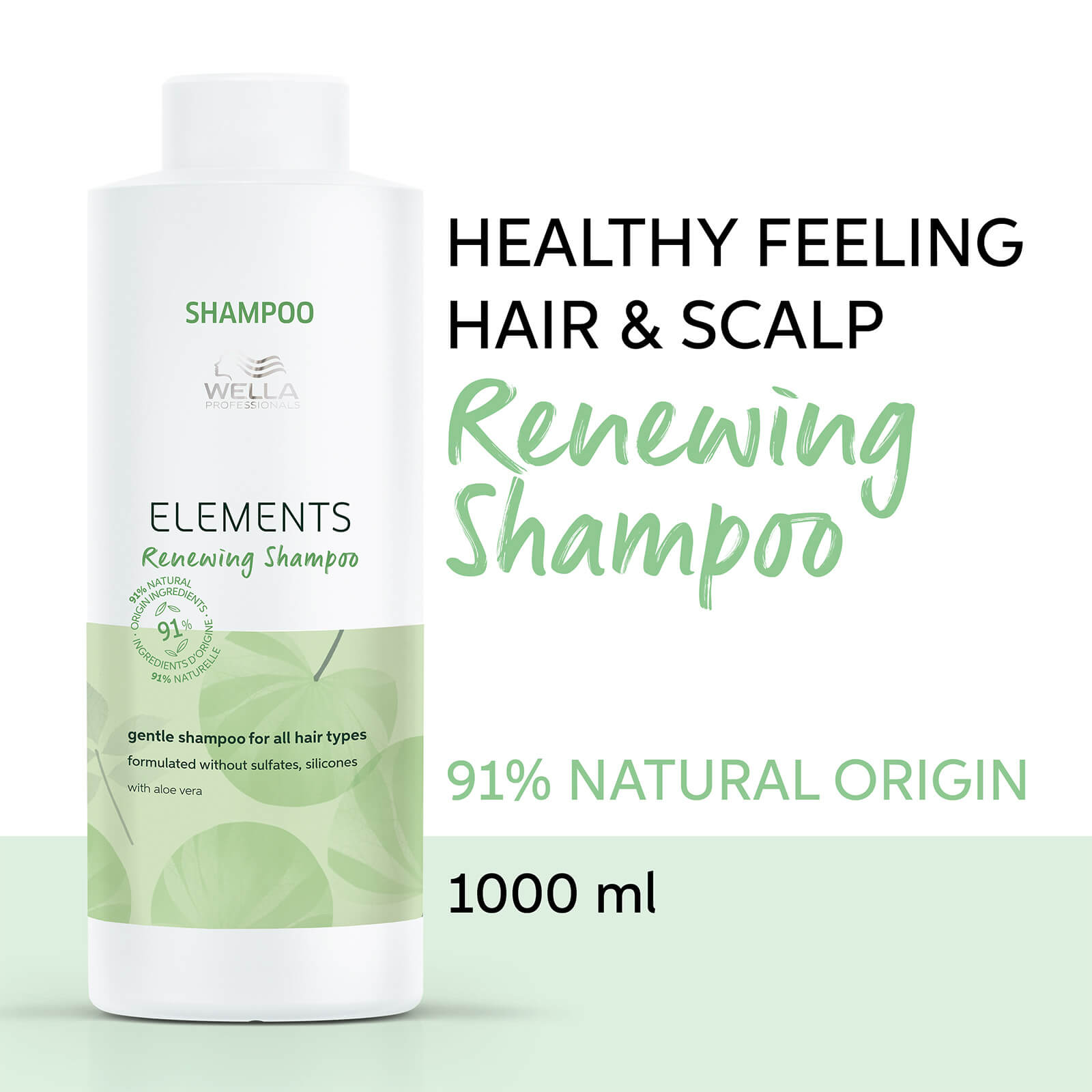 Artikel klicken und genauer betrachten! - Das Wella Professionals Elements Renewing Shampoo widmet sich allen Haartypen, besonders aber normaler bis fettiger Kopfhaut | im Online Shop kaufen
