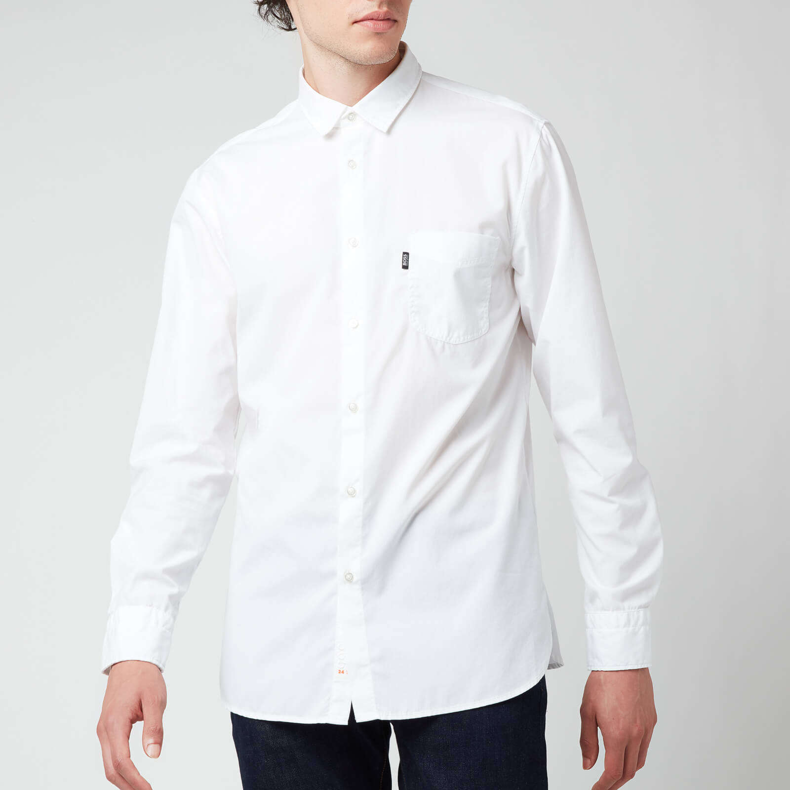 BOSS Casual Men's Magneton 1 Long Sleeve Shirt - White - S