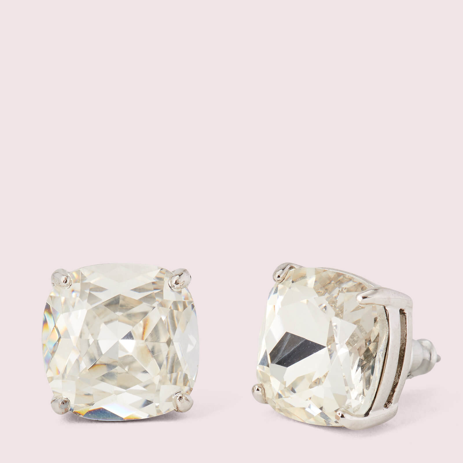Kate Spade New York Women's Small Square Studs - Clear
