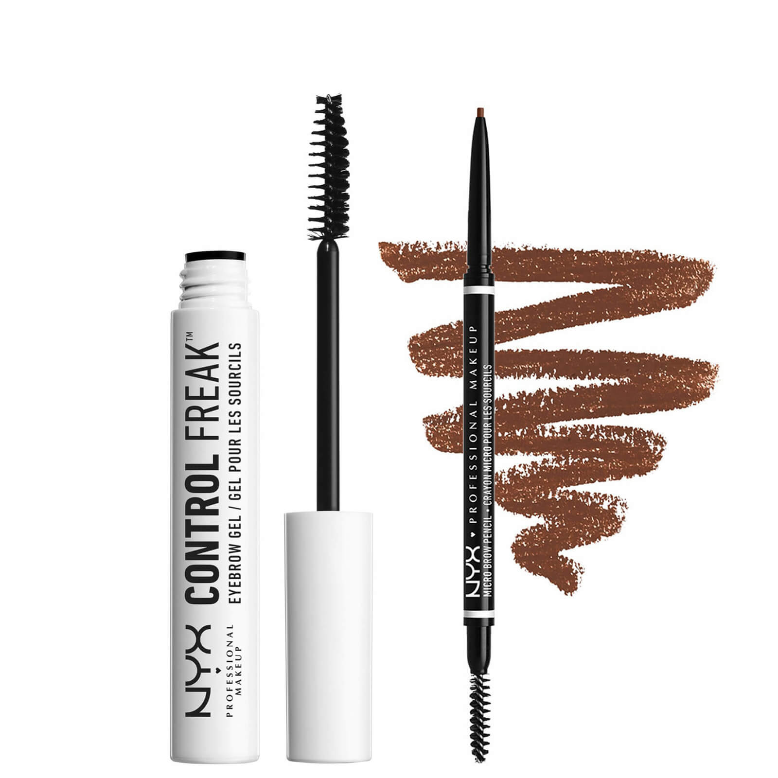 Set doma e definisci sopracciglia Professional Makeup NYX (varie tonalità) - Black
