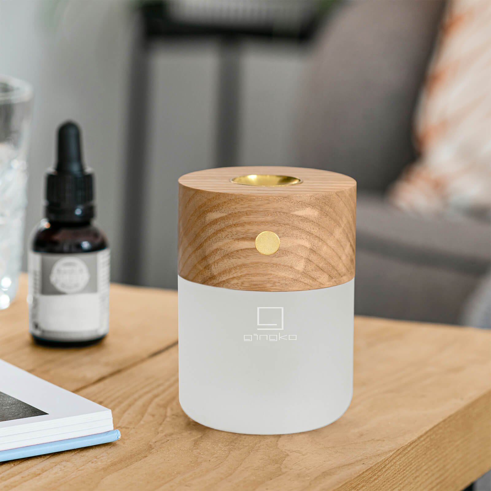 Gingko Smart Diffuser Lamp - Ash