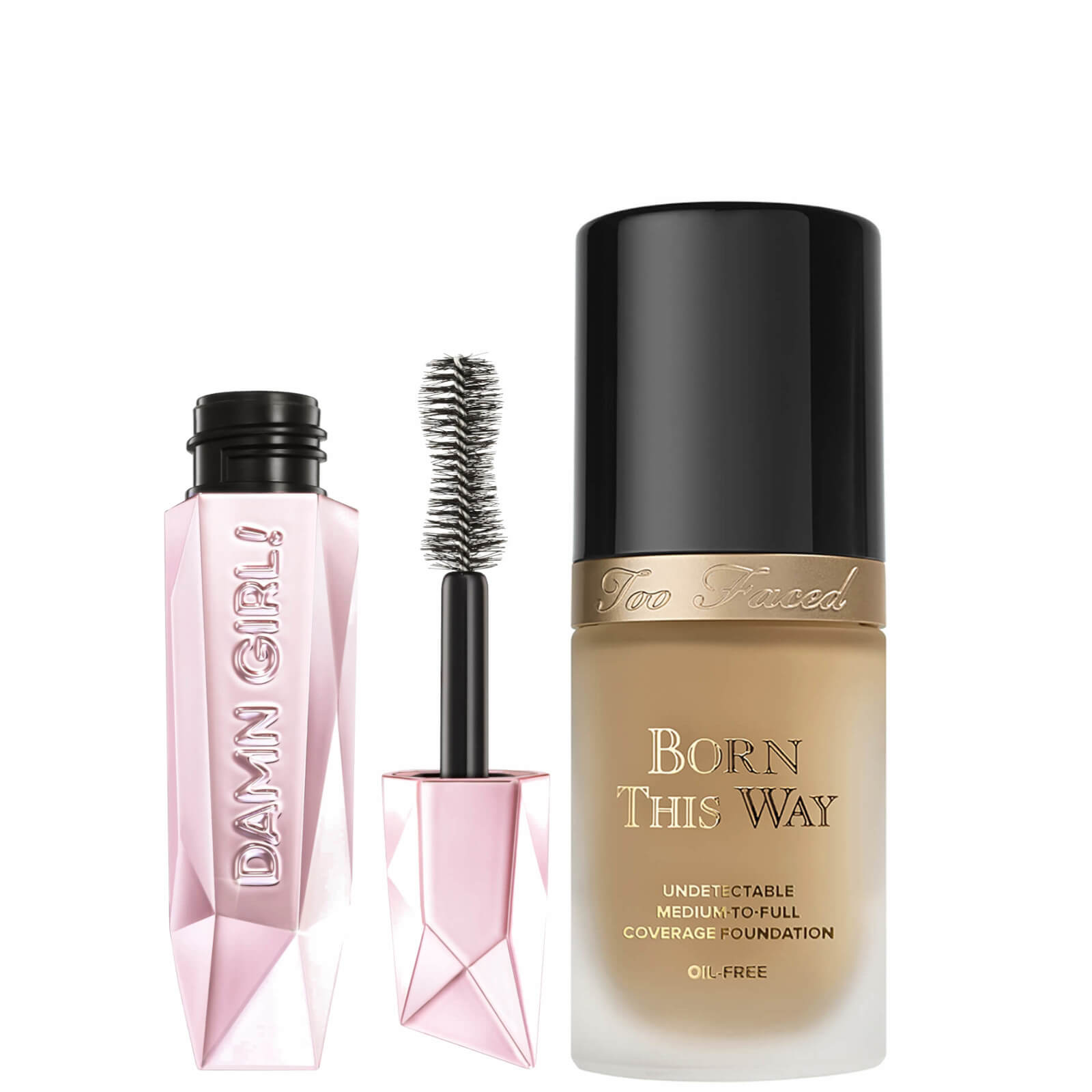 Too Faced Born This Way Foundation and Damn Girl! Mascara Bundle (Various Shades) - Light Beige