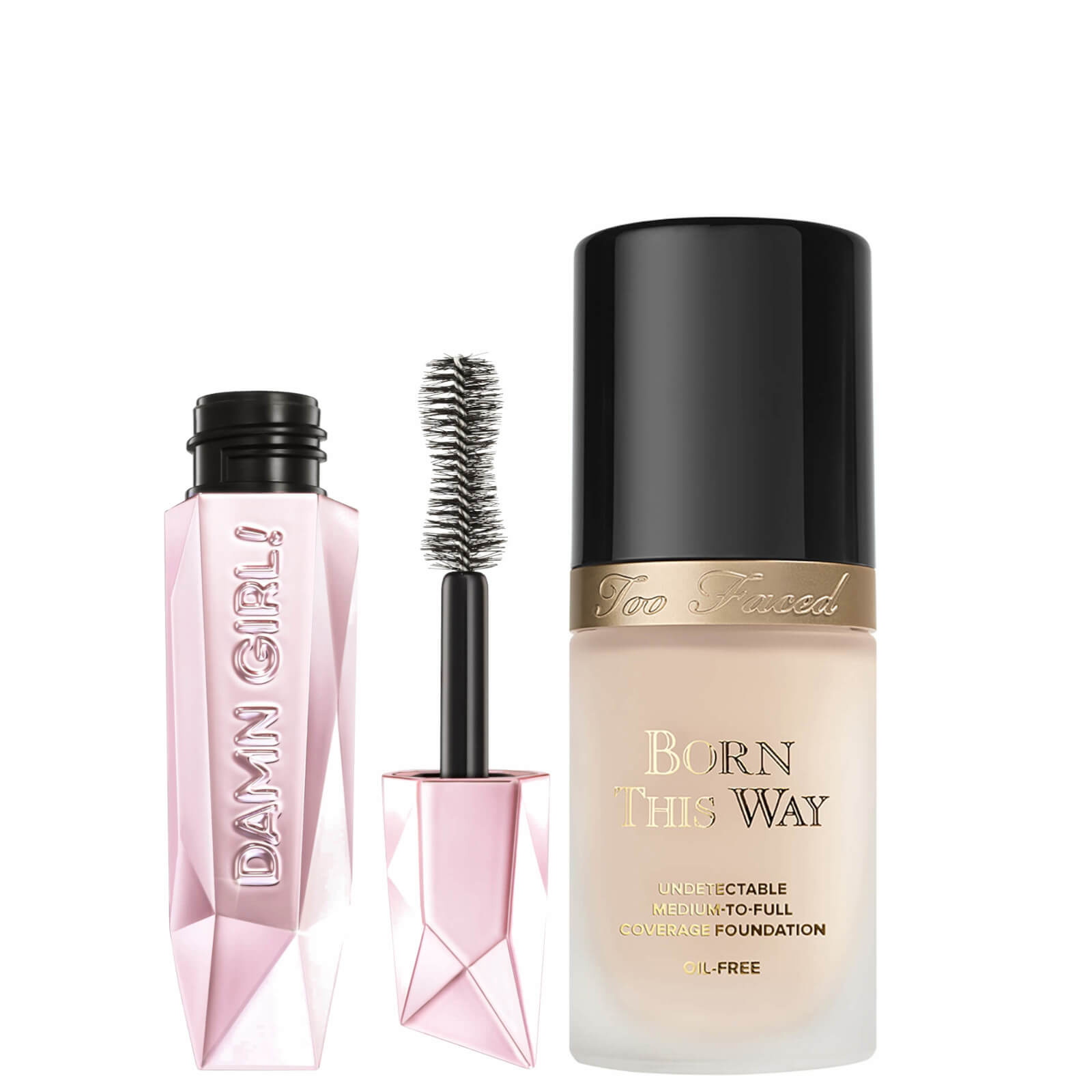 Too Faced Born This Way Foundation and Damn Girl! Mascara Bundle (Various Shades) - Snow