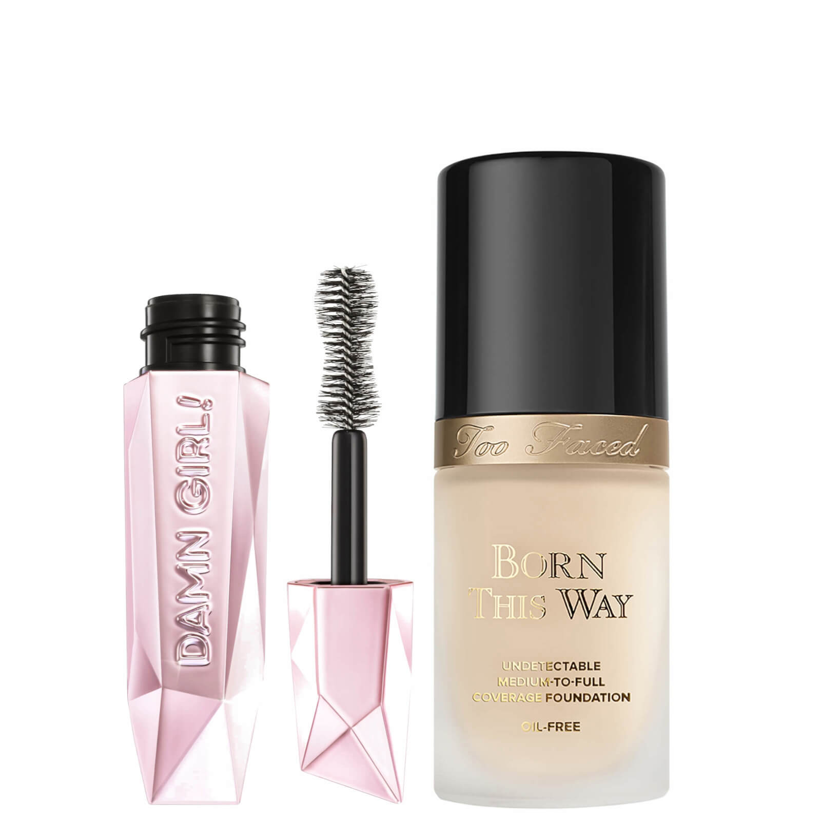 Too Faced Born This Way Foundation and Damn Girl! Mascara Bundle (Various Shades) - Pearl