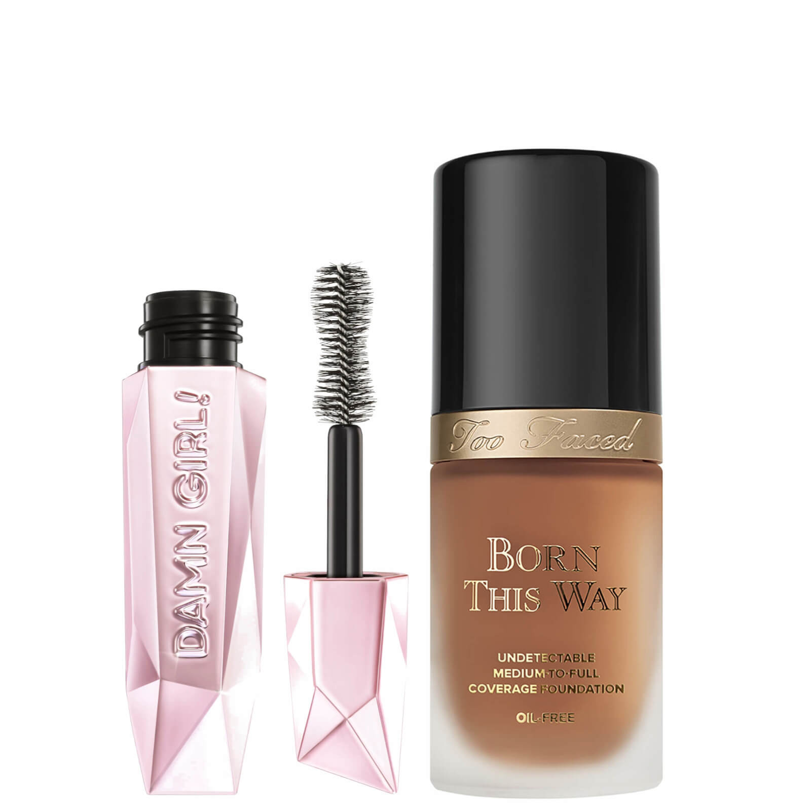 Too Faced Born This Way Foundation and Damn Girl! Mascara Bundle (Various Shades) - Maple