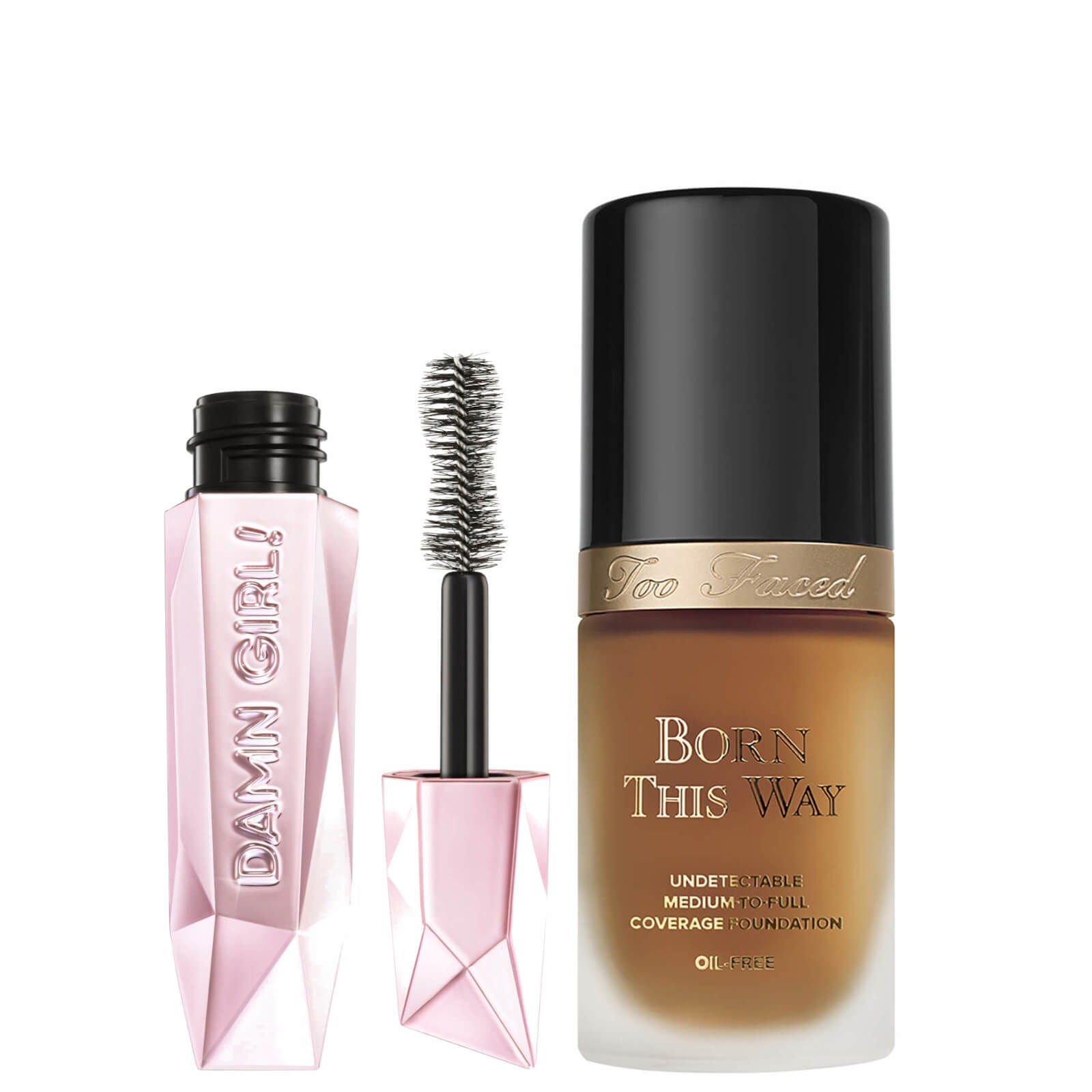 Too Faced Born This Way Foundation and Damn Girl! Mascara Bundle (Various Shades) - Chestnut